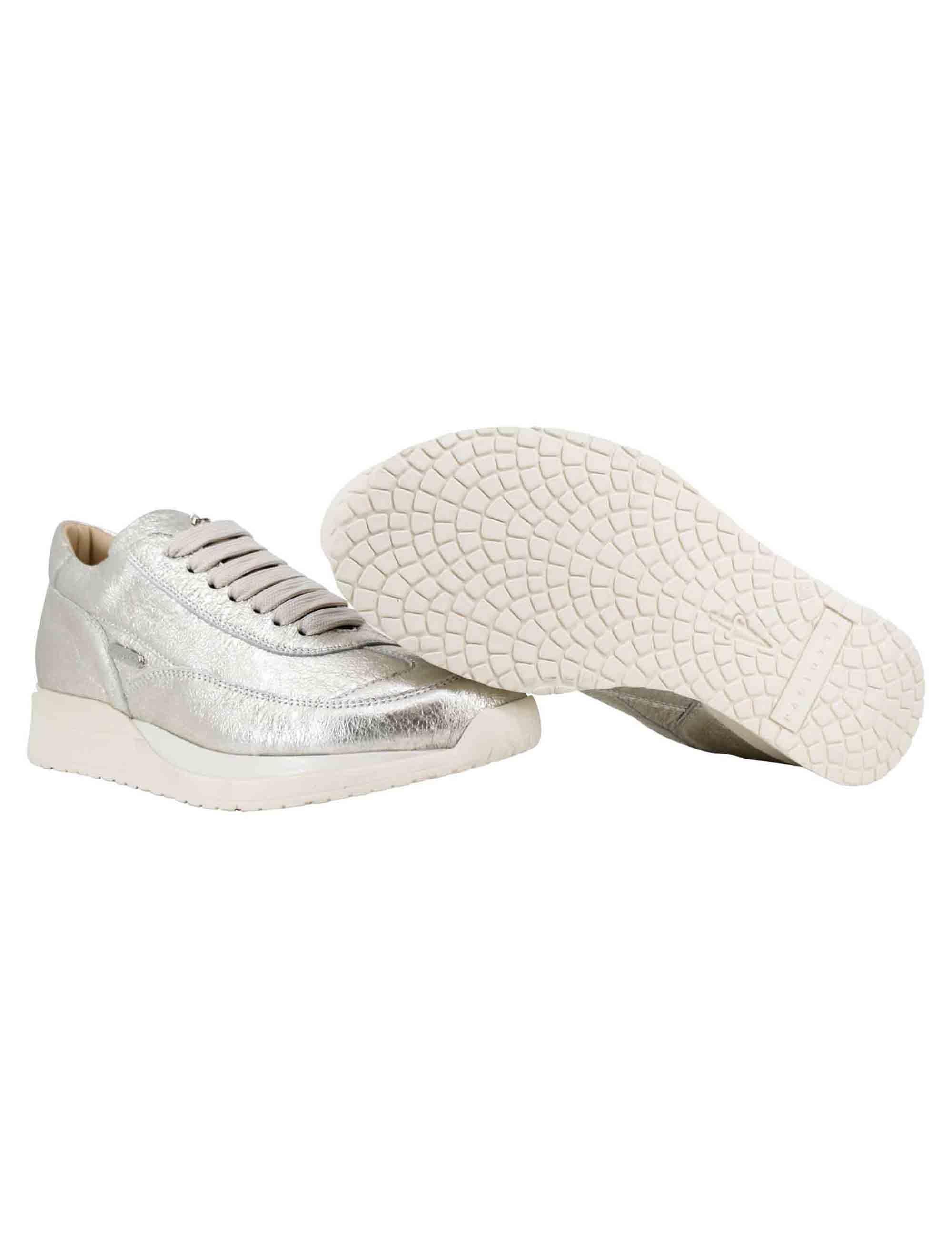 Sneakers donna in pelle laminata platino GD65700P 60 Cesare Paciotti 