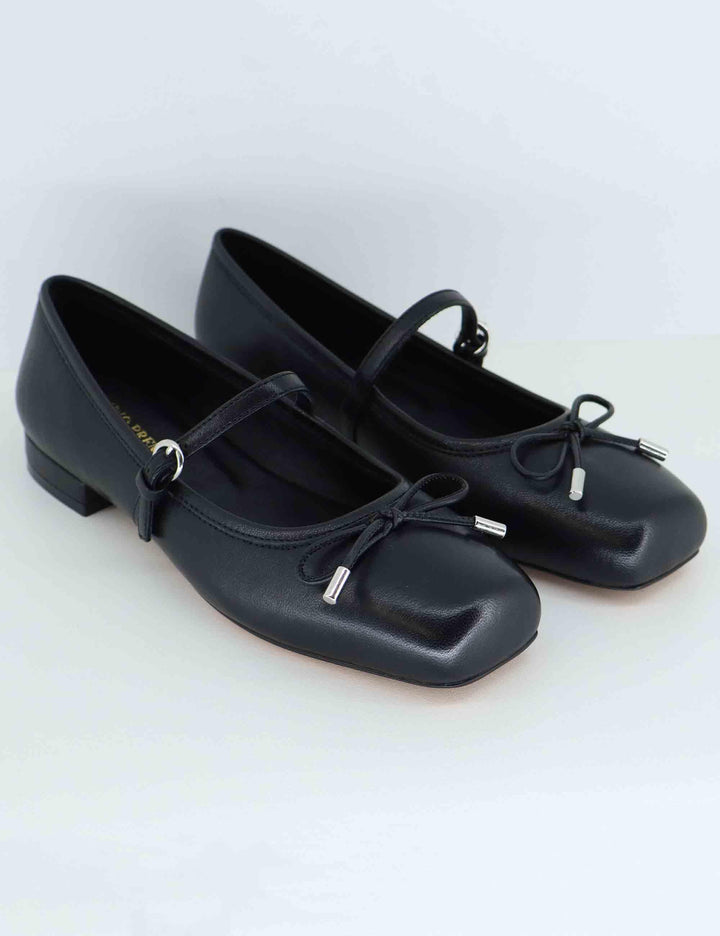 Ballerine donna in pelle nera con fiocchetto BL5801X 001 Bruno Premi 