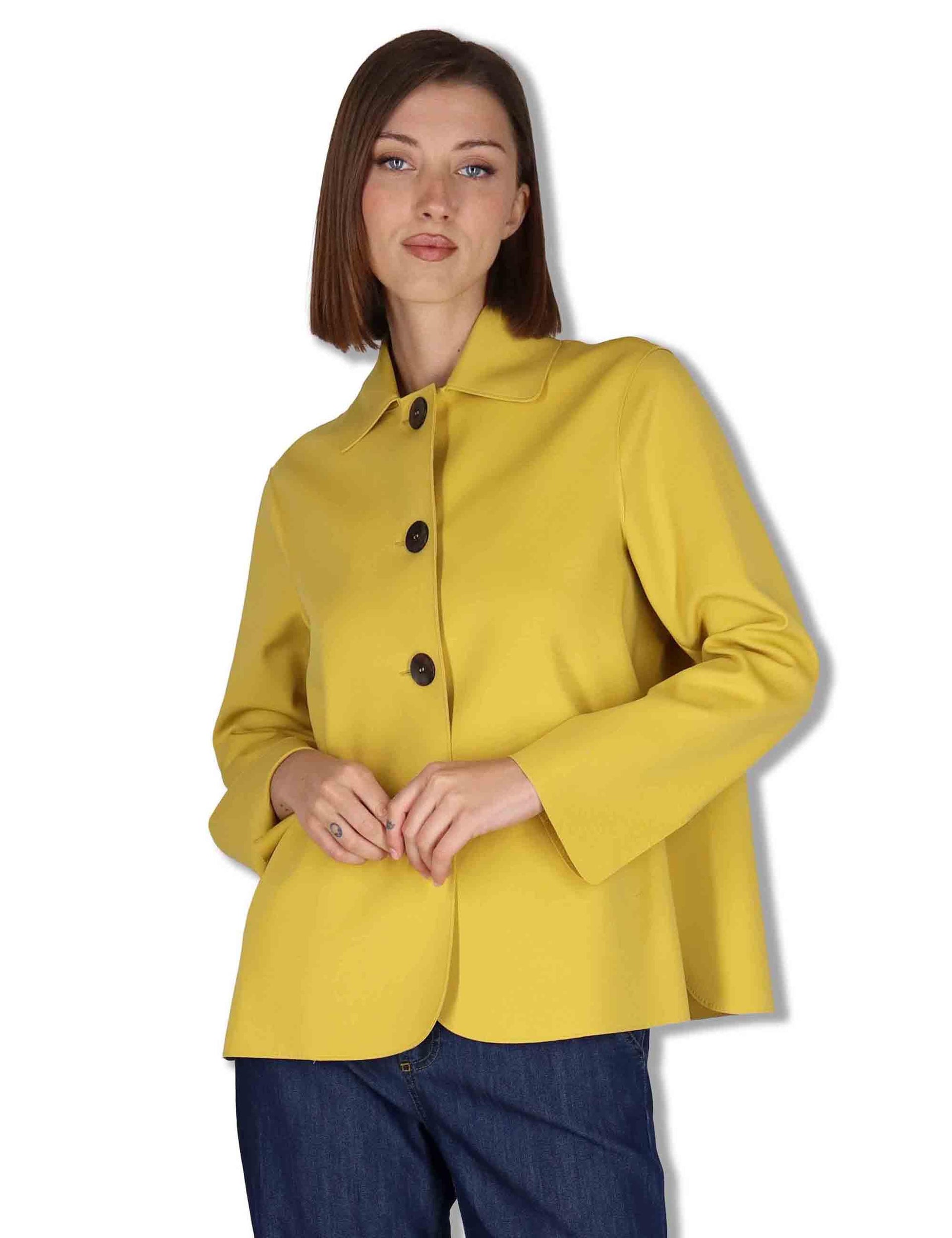 Giacche donna monopetto Angelico in tessuto stretch giallo 50260010 091 Ewooluzione 