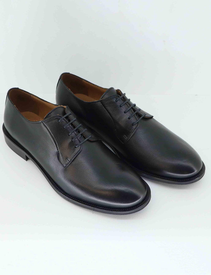 Stringate uomo in pelle nera con suola in cuoio ORLEANS 6 001 Rogal's 