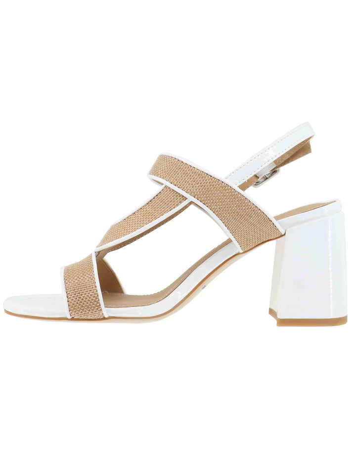 Sandali donna slingback in pelle bianca tacco alto BL3301X 100 Bruno Premi 