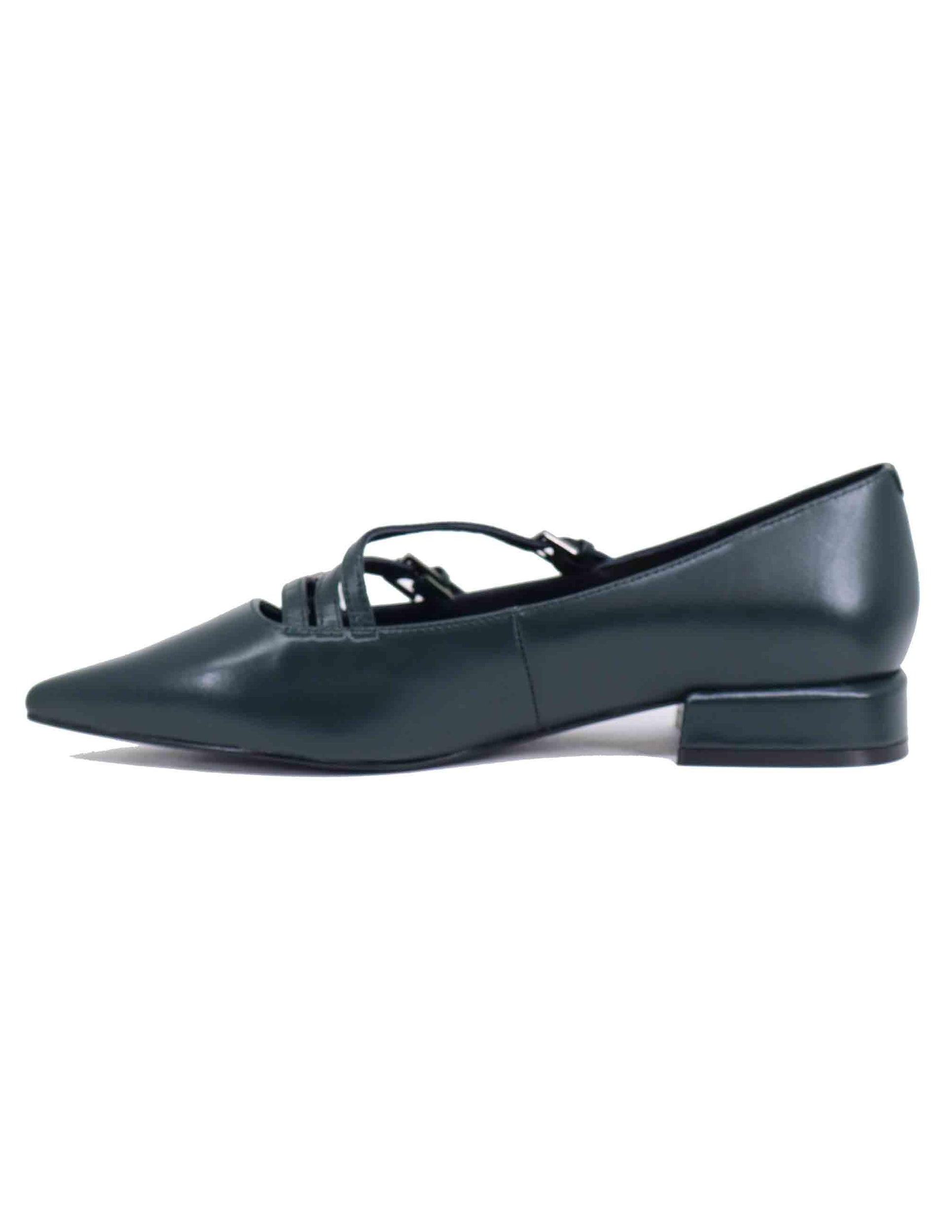 Ballerine donna in pelle verde con cinturini BI0107X 005 Bruno Premi 