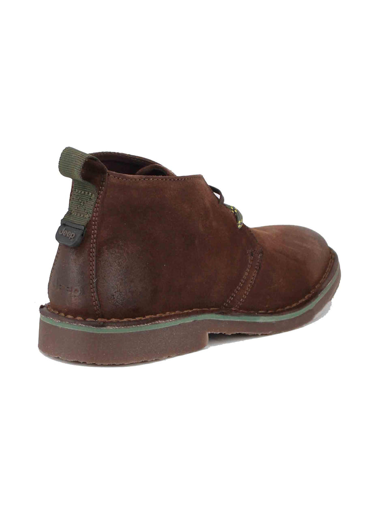 Stivaletti polacchine uomo Overland in camoscio testa di moro con suola in para JM32070A 030 Jeep 