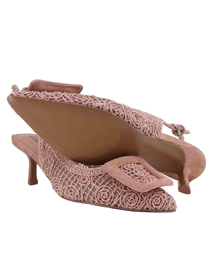 Slingback Dalila donna in macrame nude 652Z61VK 018 Bibi Lou 