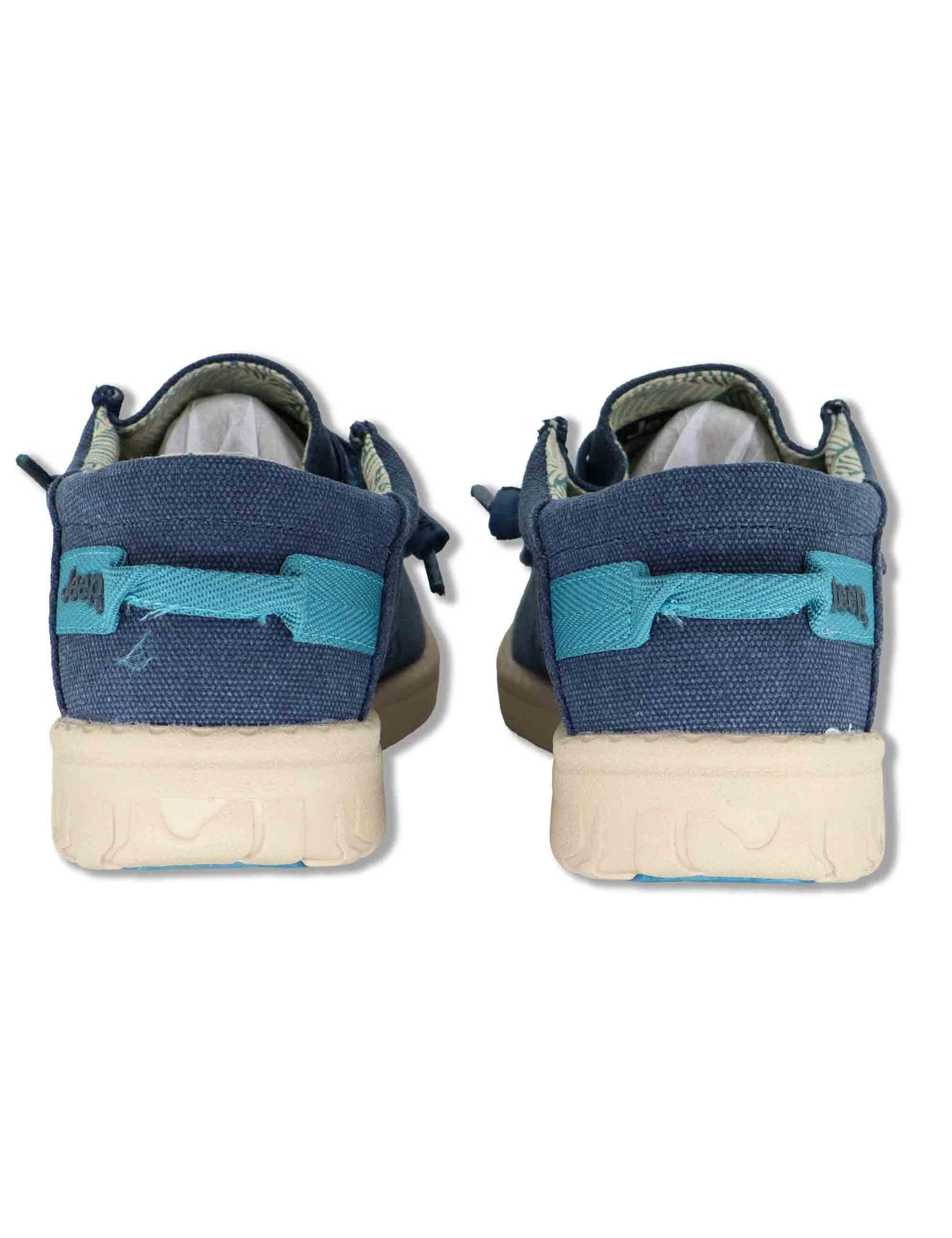 Sneakers uomo Samoa Walllabee Cvs in canvas whashed riciclato blu JM61110A 016 Jeep 