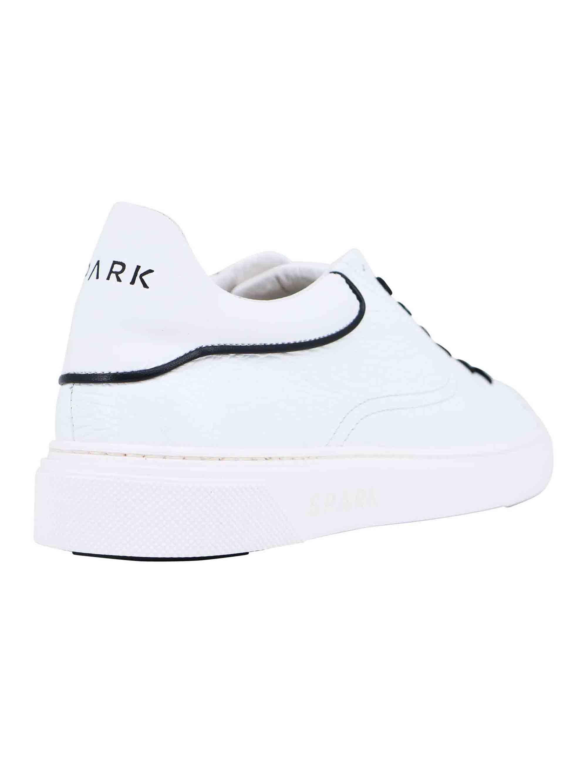 Sneakers uomo in pelle bianca SPSC01 001 Spark for Spatarella 