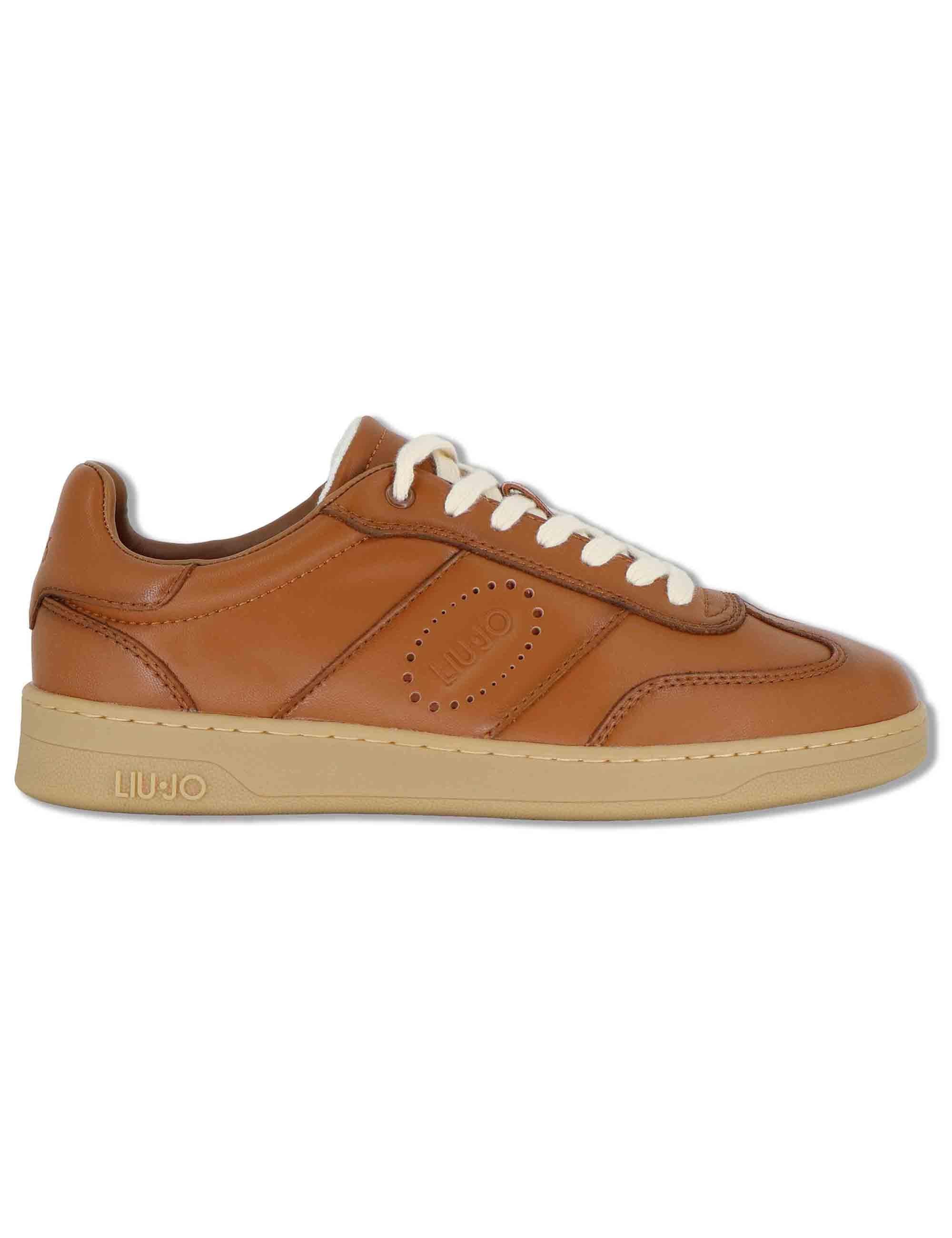 Sneakers uomo in pelle cuoio con suola ambra PARKER 01 BRANDY Liu-Jo 