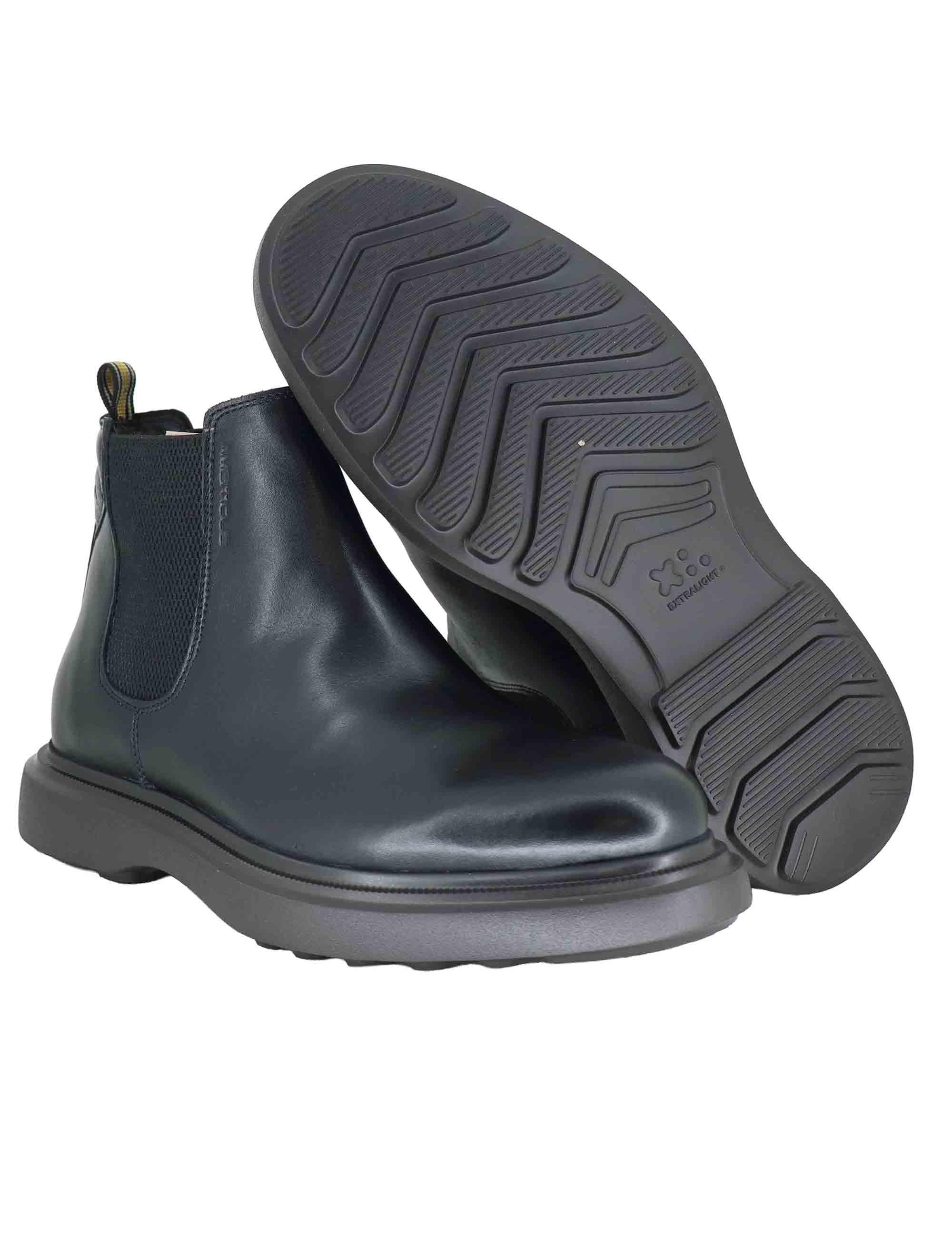 Stivaletti uomo in pelle nera con suola ultra light 14019 6583AM Ambitious 