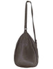 Women's gray leather single-shoulder backpack with shoulder strap RBS1505 745
