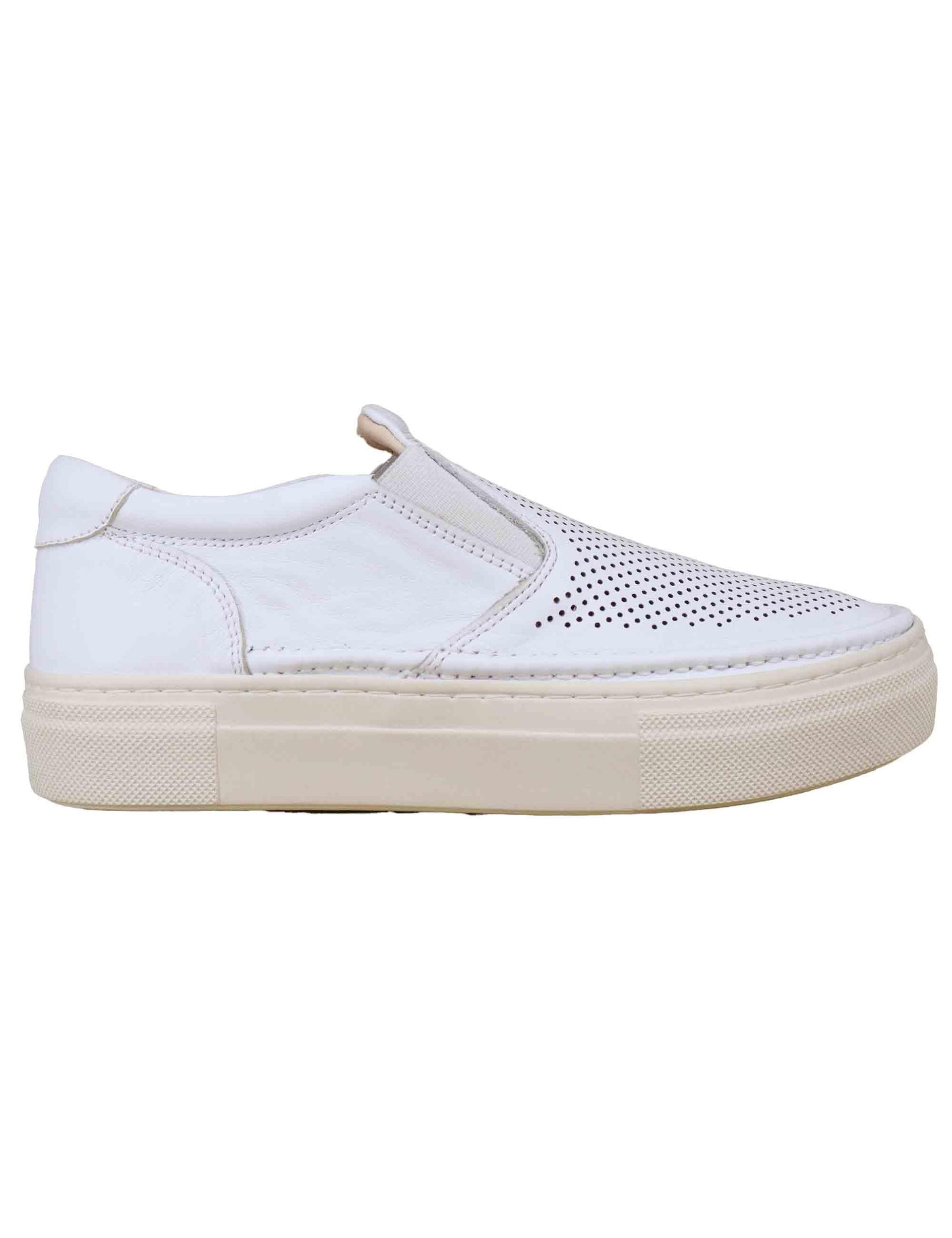 Sneakers donna in pelle bianca SP6045 001 Spatarella 