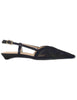 Decollete slingback in tessuto nero con tacco basso Donna COTIS NTO BLACK