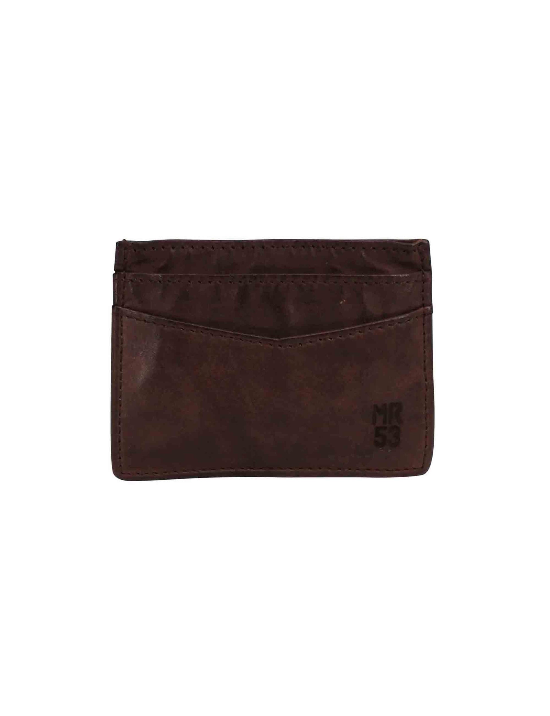 Portacarte uomo in pelle vintage testa di moro MRS241P156 C60 Minoronzoni 