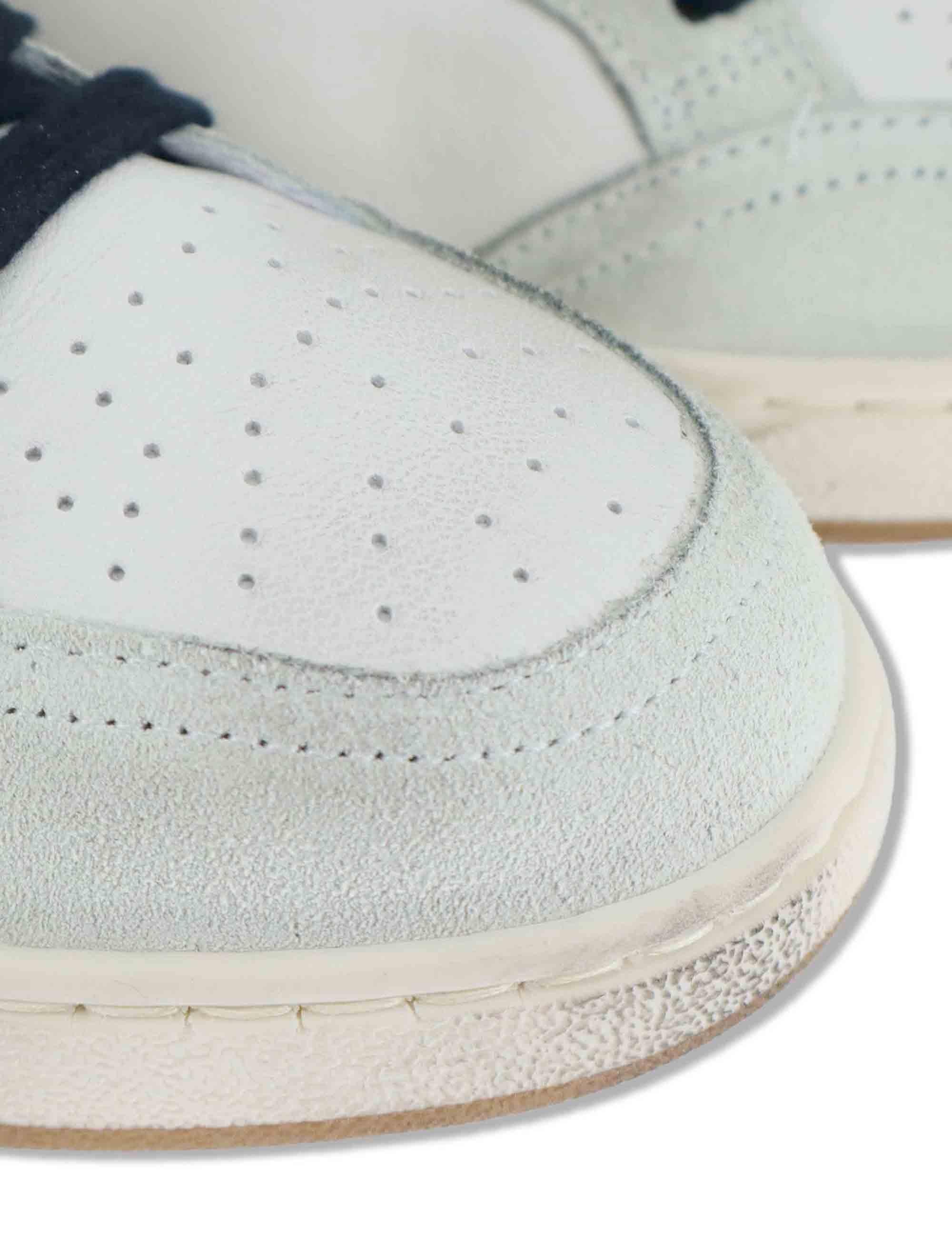 Sneakers uomo Week in pelle bianca con stelle laterali 2SU5052 032 2Star 