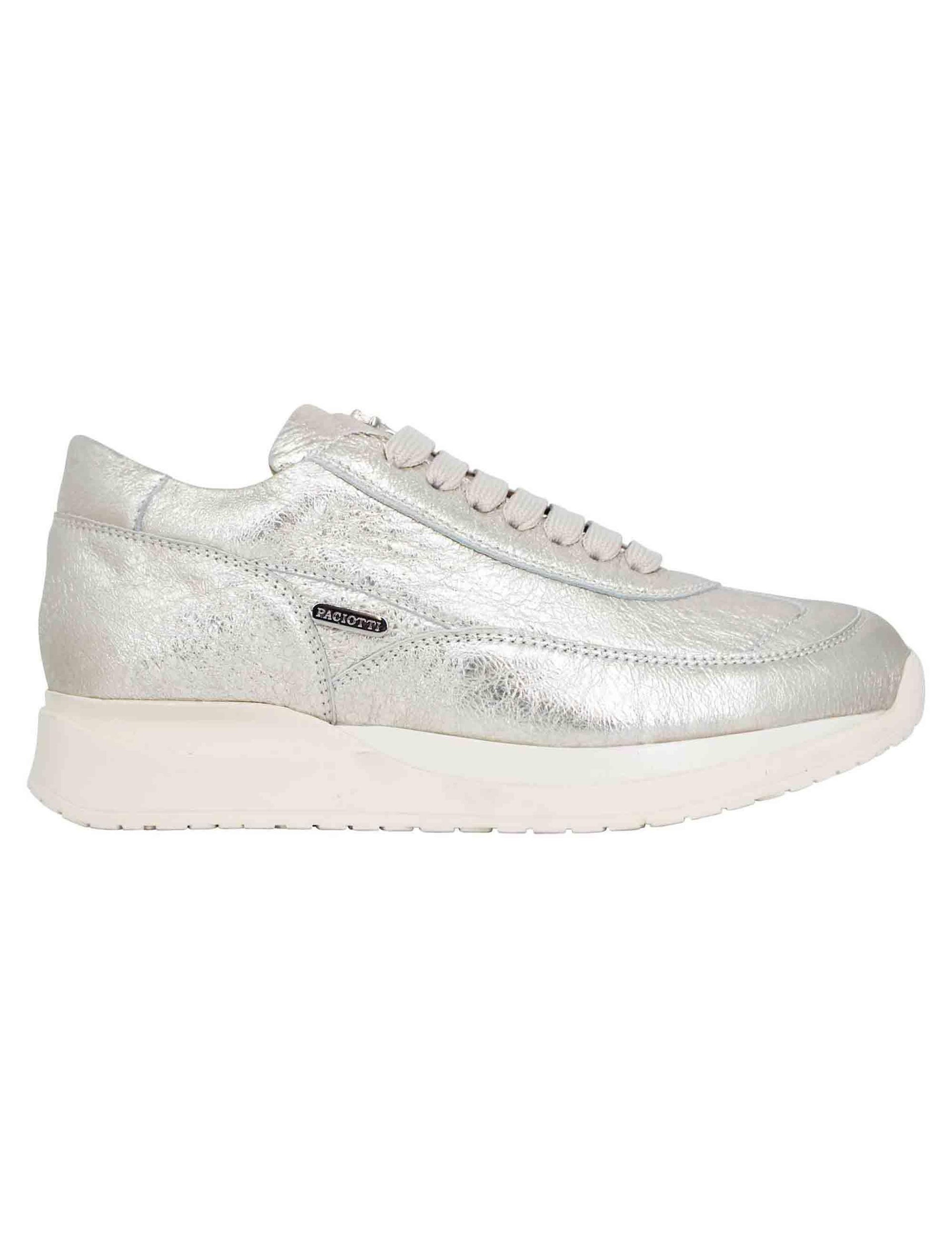 Sneakers donna in pelle laminata platino GD65700P 60 Cesare Paciotti 
