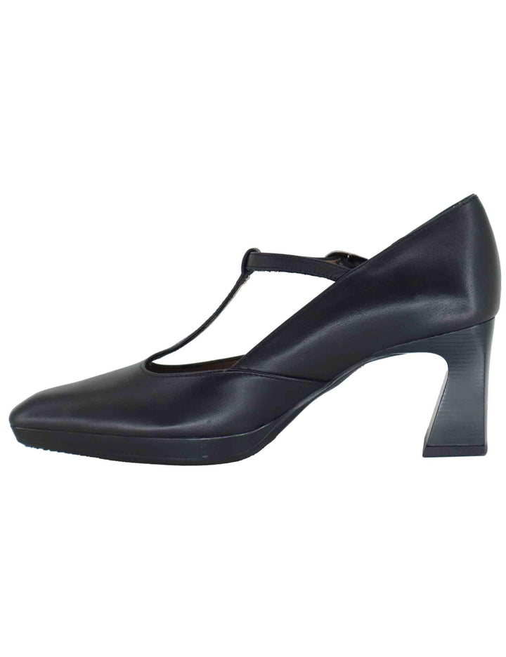 Decollete donna in pelle nera con cinturino regolabile HI254342 C004 Hispanitas 