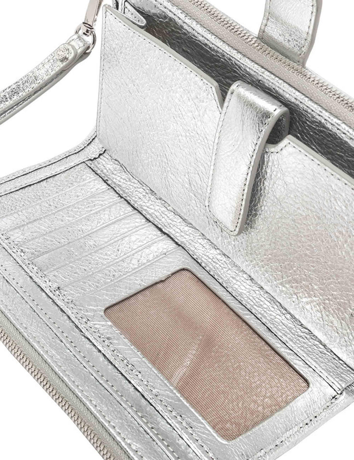 Portafogli donna in pelle argento con bracciale PFW13754 359 LMW Gianni Chiarini 