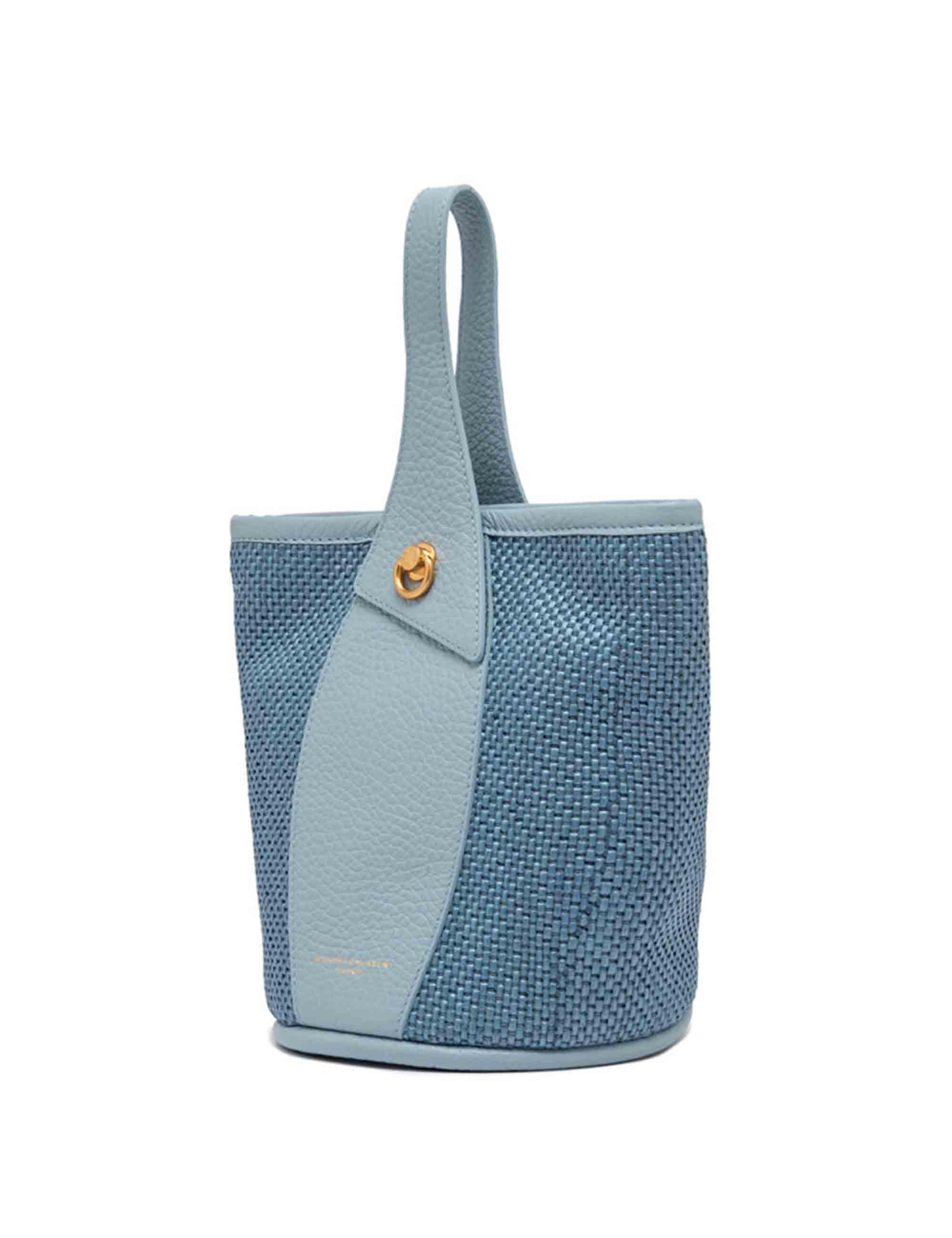 Borse donna Ester in tessuto e pelle celeste BS11380 3615 CST-TKL Gianni Chiarini 