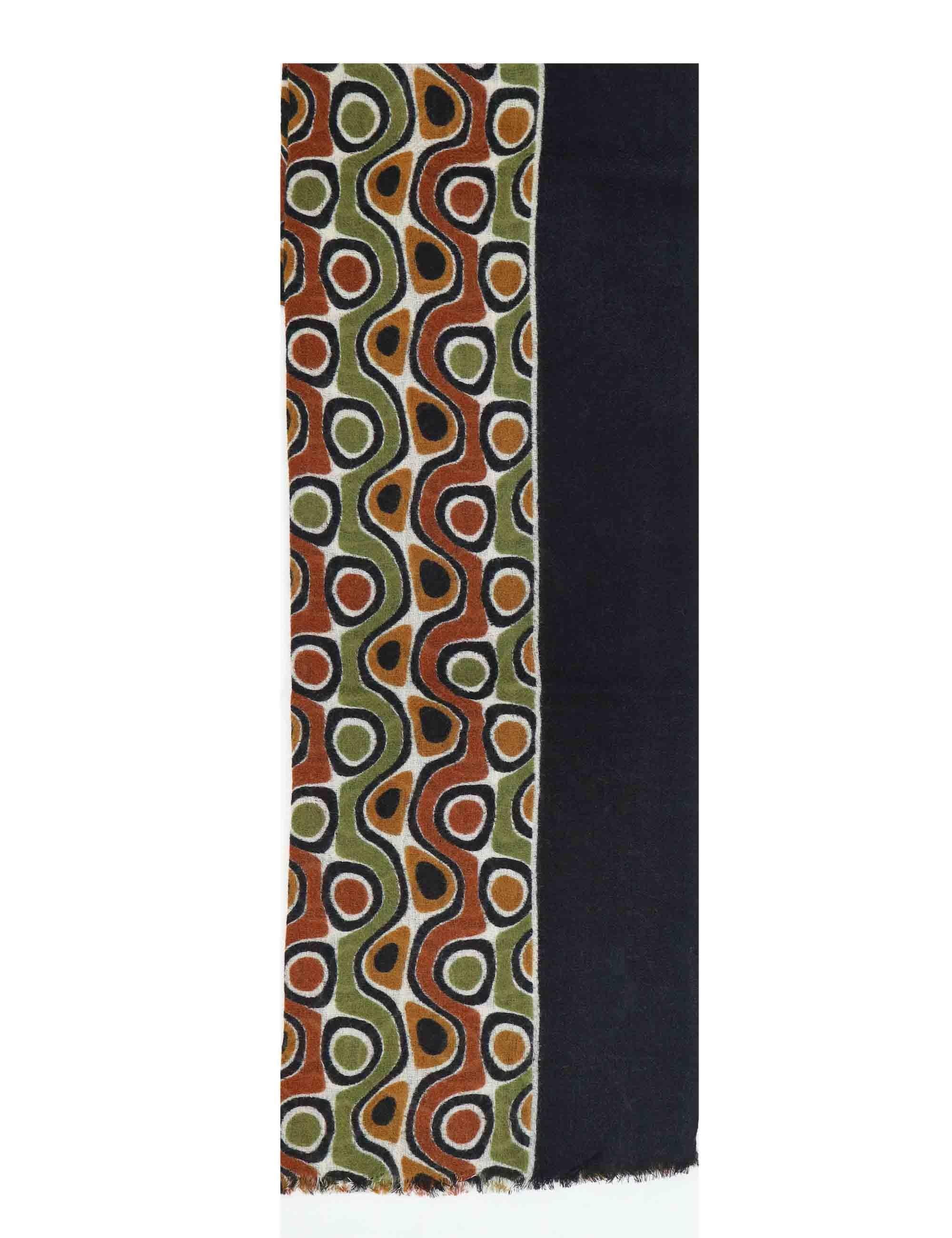 Sciarpe in Lana Verde a Fantasia Donna 61260008 0012