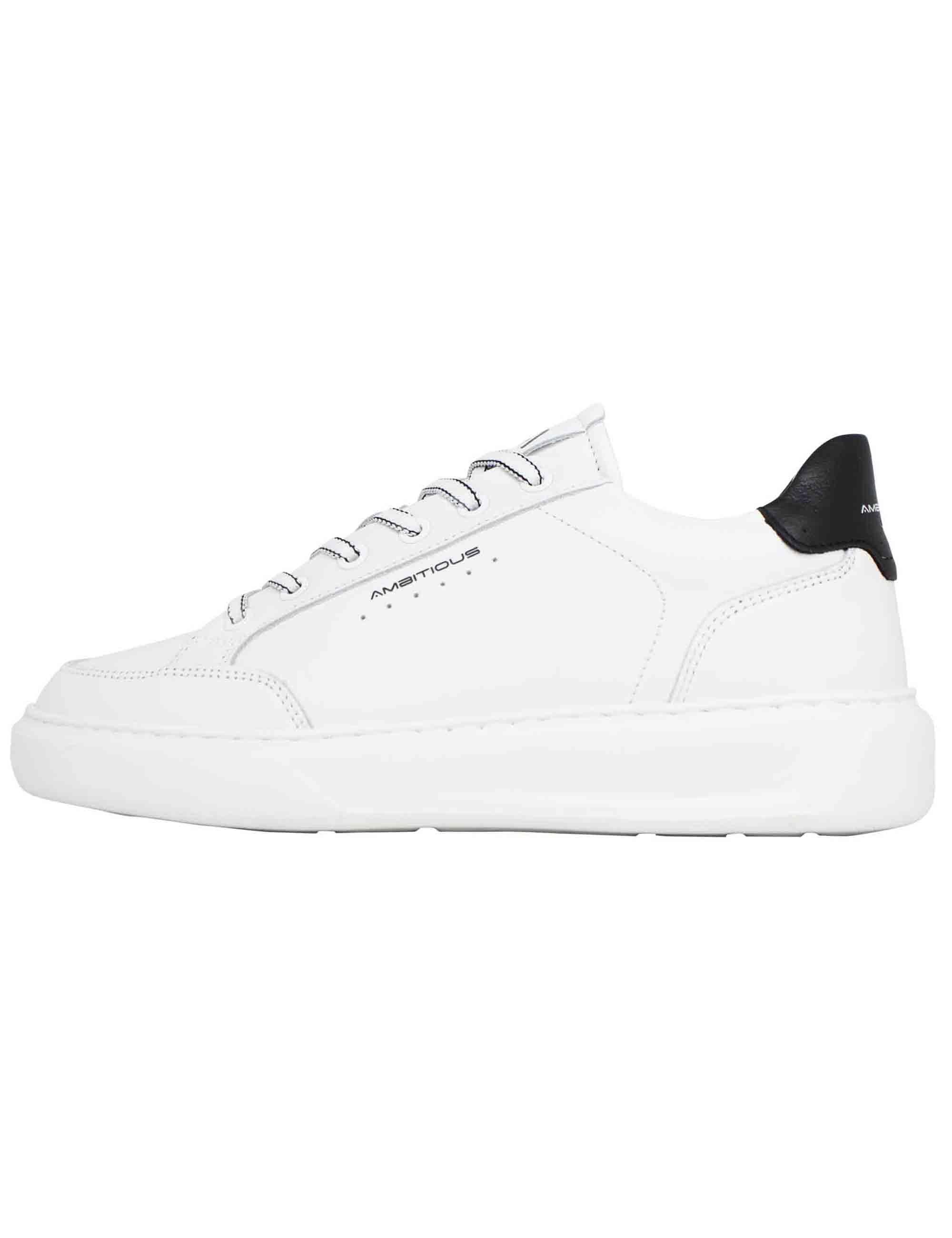 Sneakers uomo Kit in pelle bianca 12861 4838 Ambitious 
