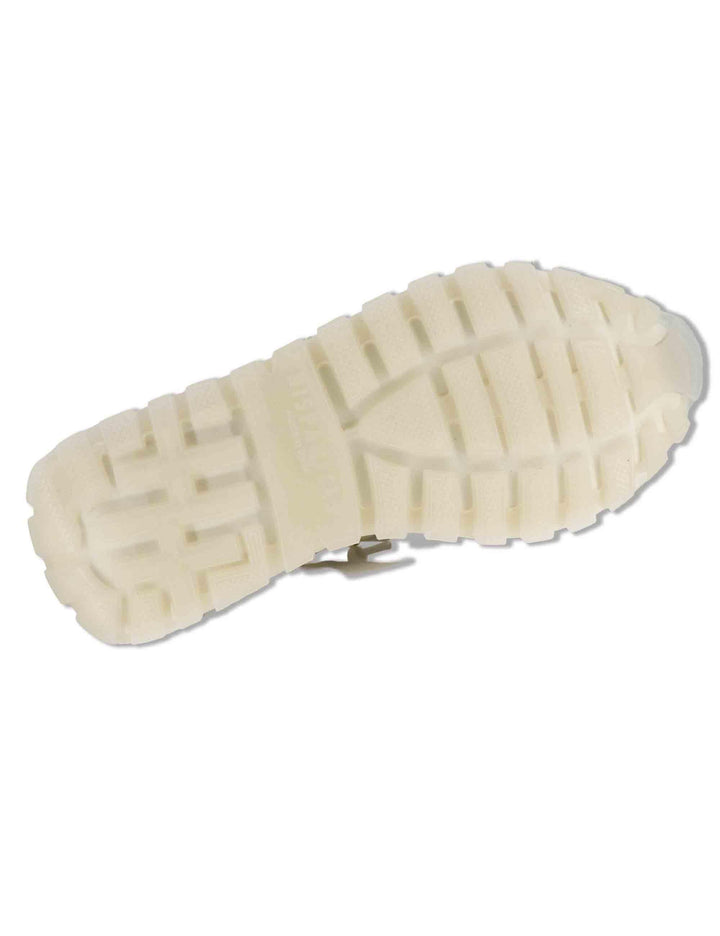 Sneakers donna in pelle e tessuto off white con riporti in pelle platino HV264825 PANNA Hispanitas 
