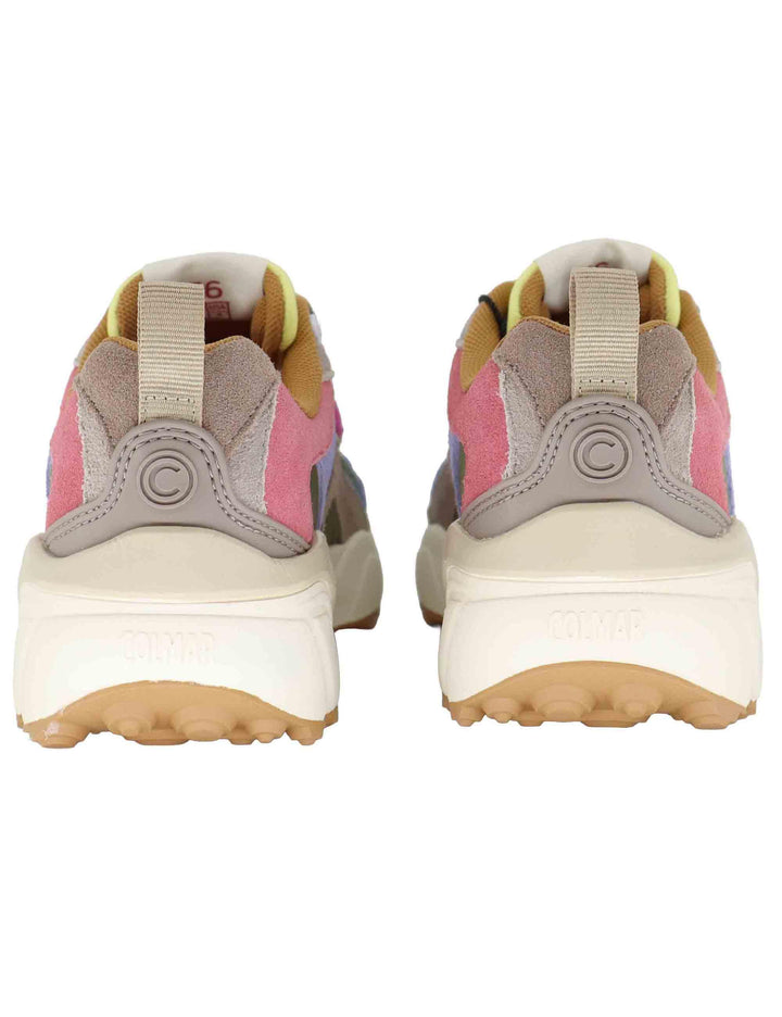 Sneakers donna in pelle e tessuto verde con suola alta GARNER FLASHY 125 Colmar 