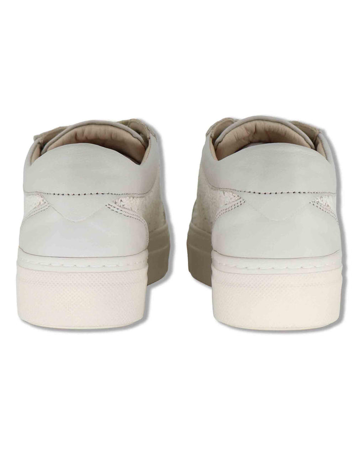 Sneakers donna in rafia off white e pelle con suola in gomma SP60038 016 Spatarella 