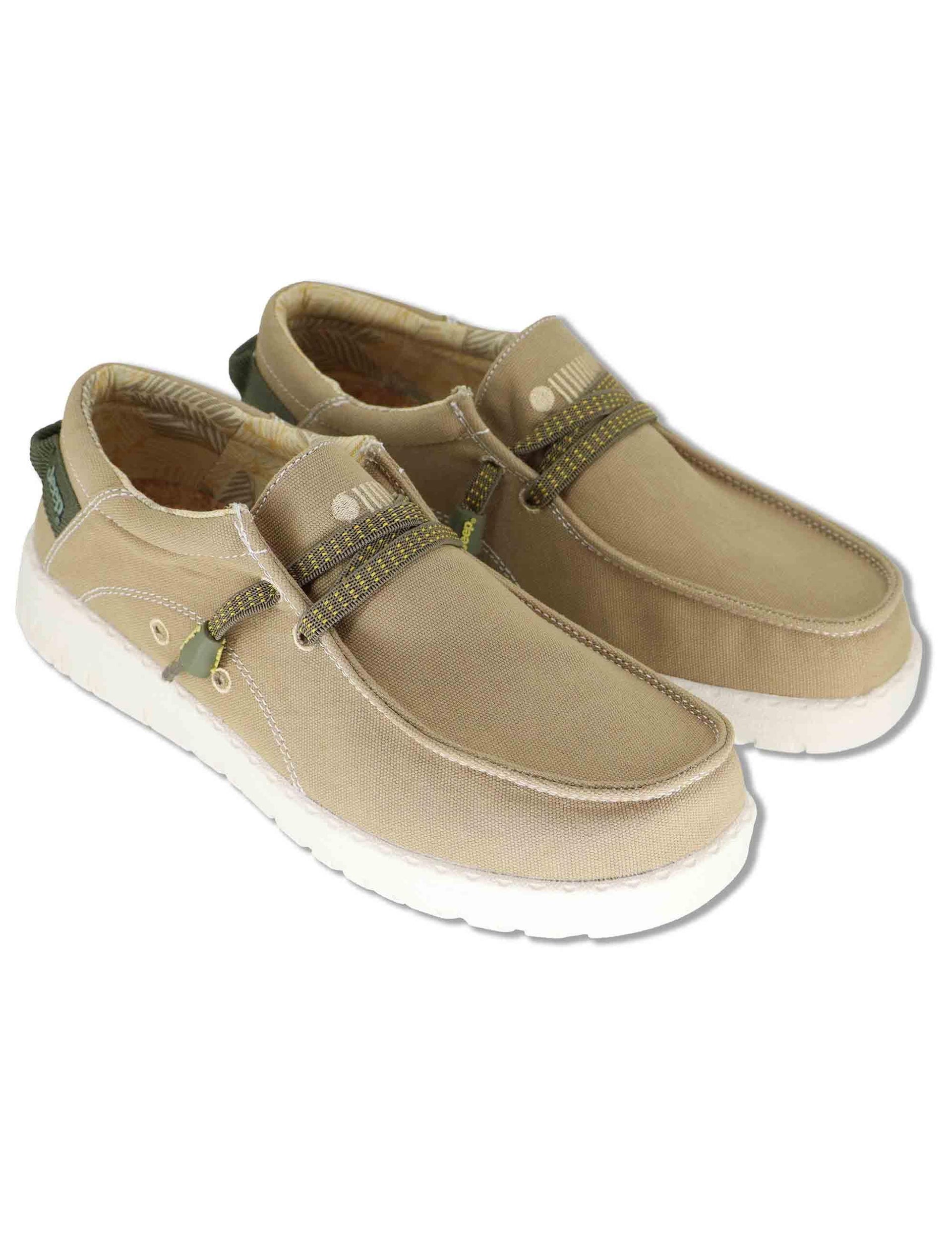 Sneakers uomo Samoa Walllabee Cvs in canvas whashed riciclato verde JM61110A 036 Jeep 