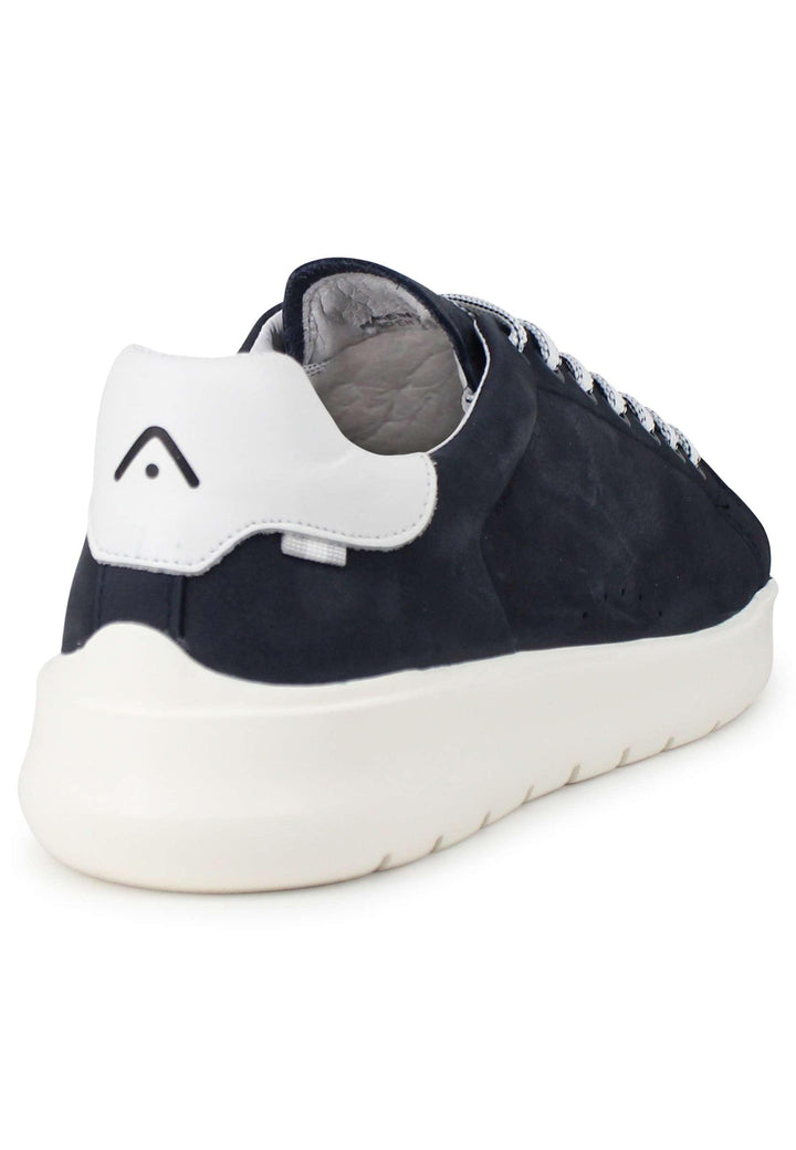 Sneakers uomo Hover in nabuk blu con suola alta in gomma 12807 002 Ambitious 
