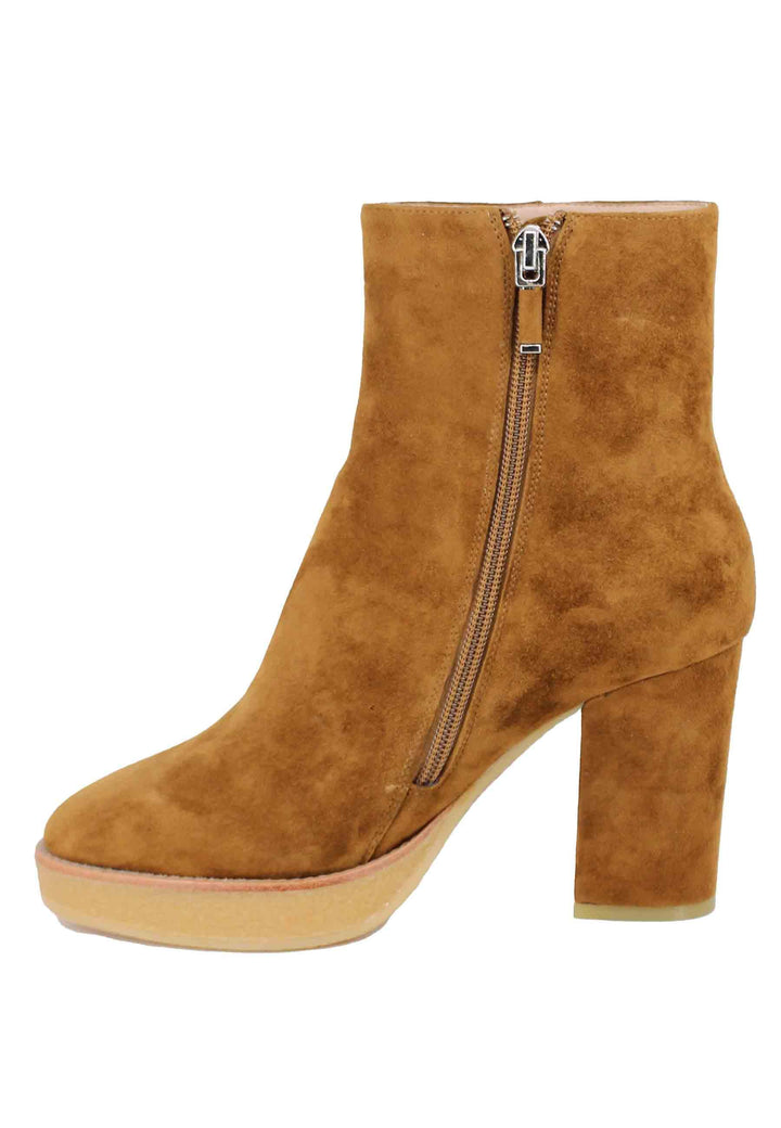 Stivaletti donna in camoscio cuoio con plateau in para Biot 355T30BK 014 Lola Cruz 