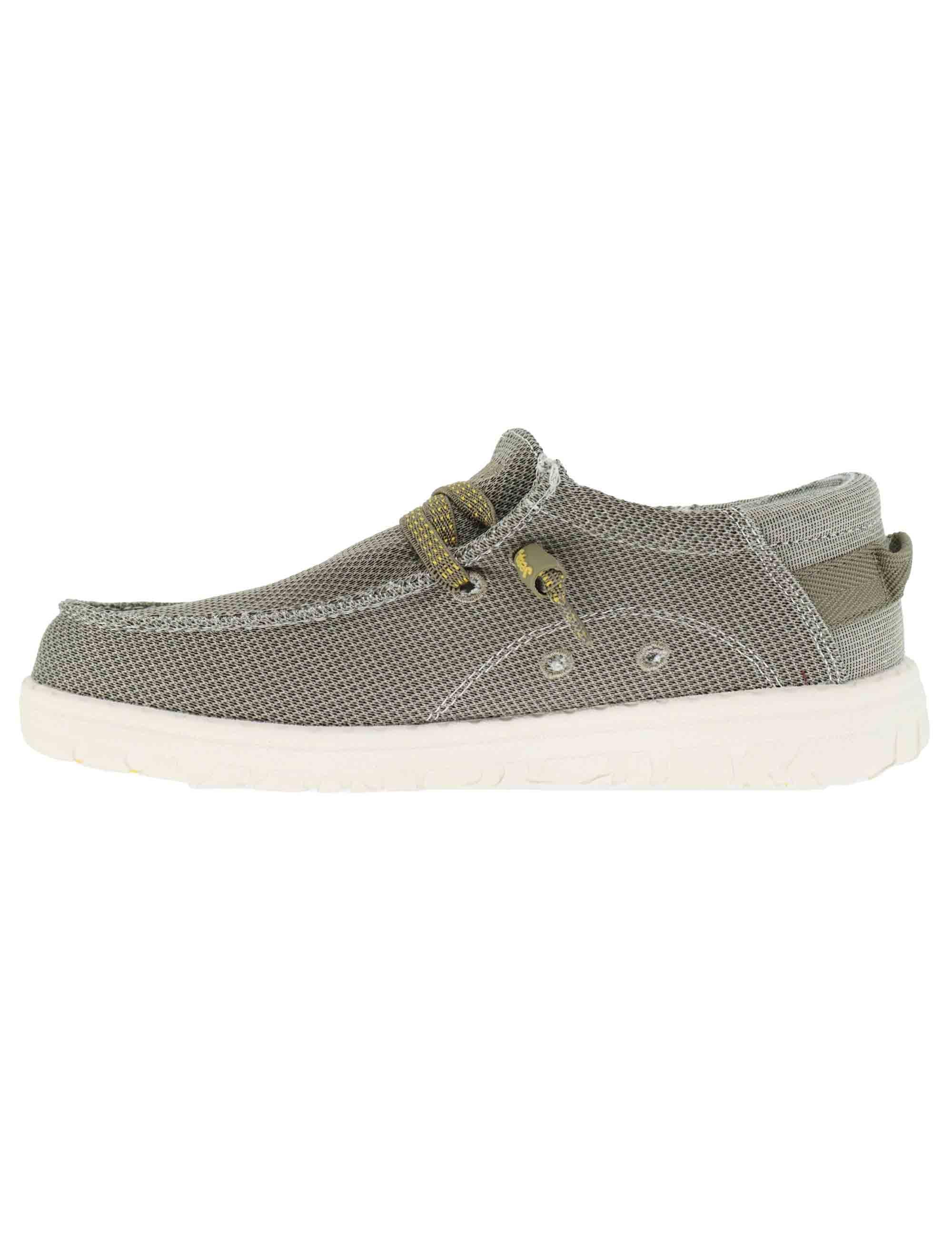 Stringate uomo in tessuto verde con suola in gomma JM51030A 105 Jeep 