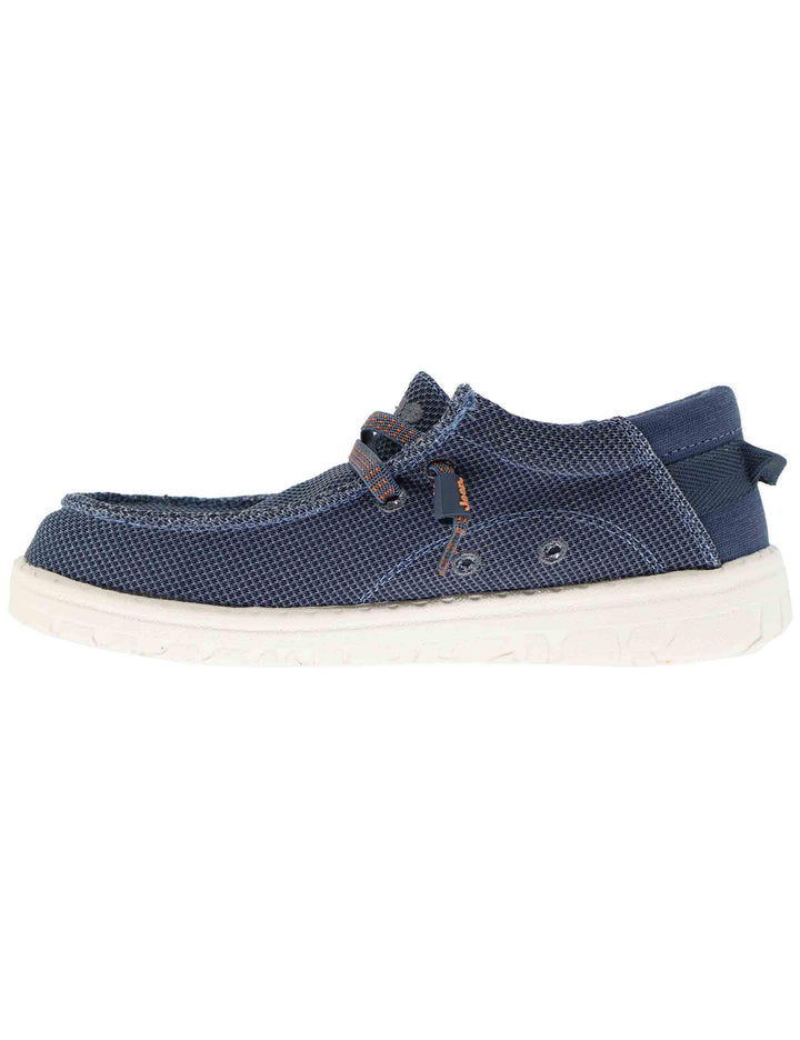 Stringate uomo in tessuto blu con suola in gomma JM51030A 100 Jeep 