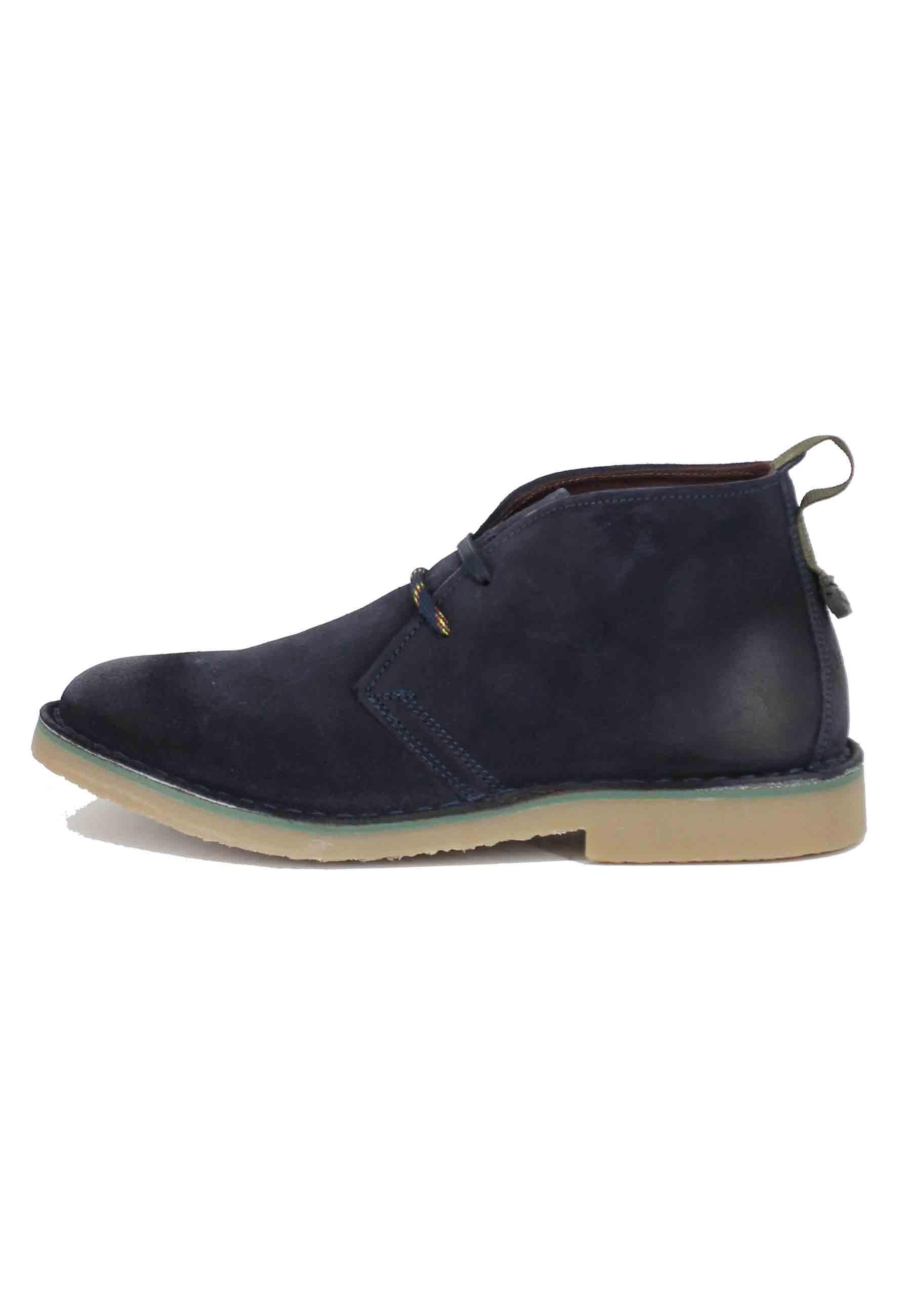 Stivaletti polacchine uomo Overland in camoscio blu con suola in para JM32070A 016 Jeep 