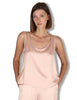 Women's Pink Flared Cady Satin Top JP556950631 32001