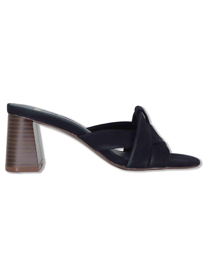 Sandali donna in eco camoscio nero con tacco alto senza cinturini VENETO-576 4004 Exe 