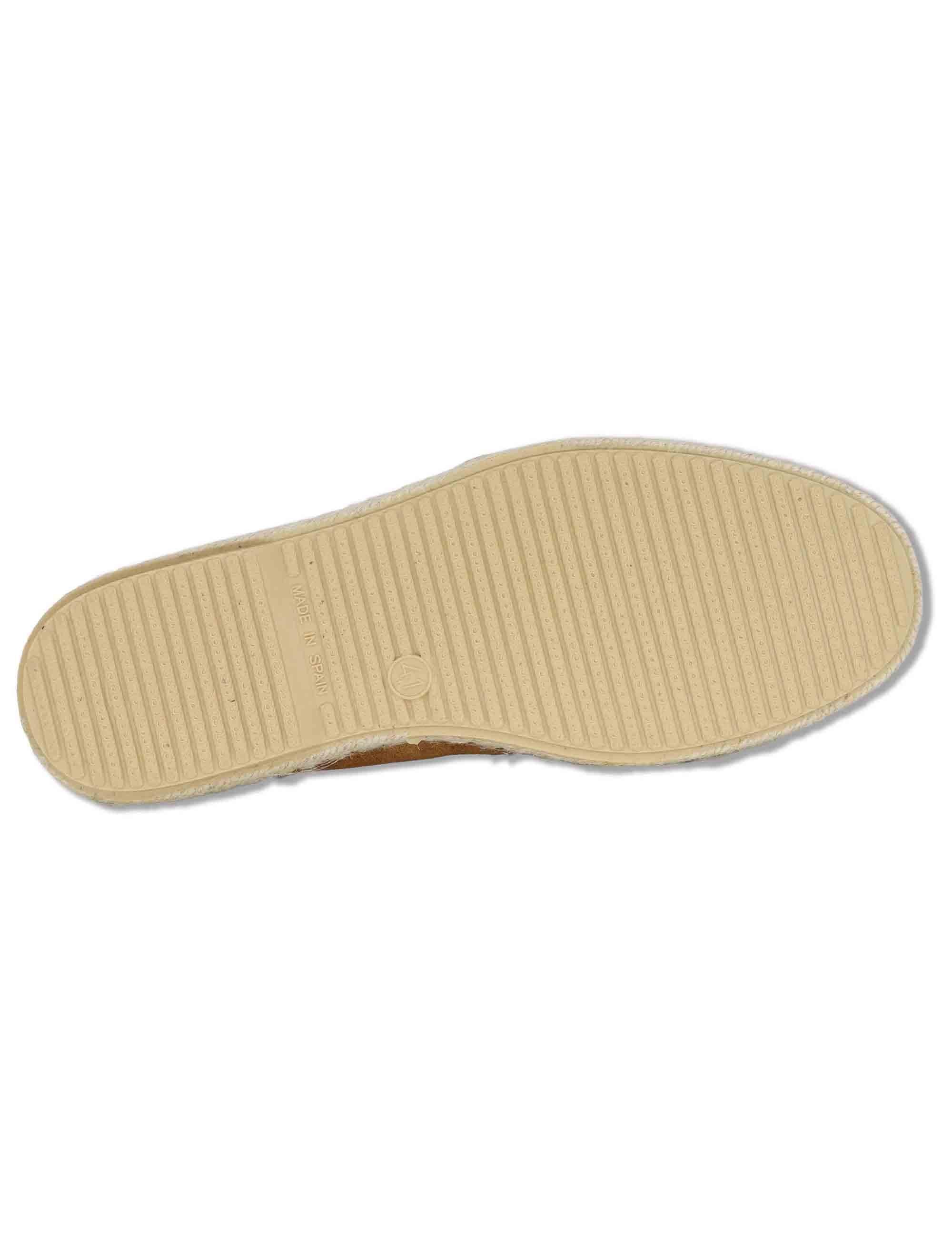 Mocassini espadrillas uomo in camoscio cuoio con suola in corda TRACK 014 Verbenas 