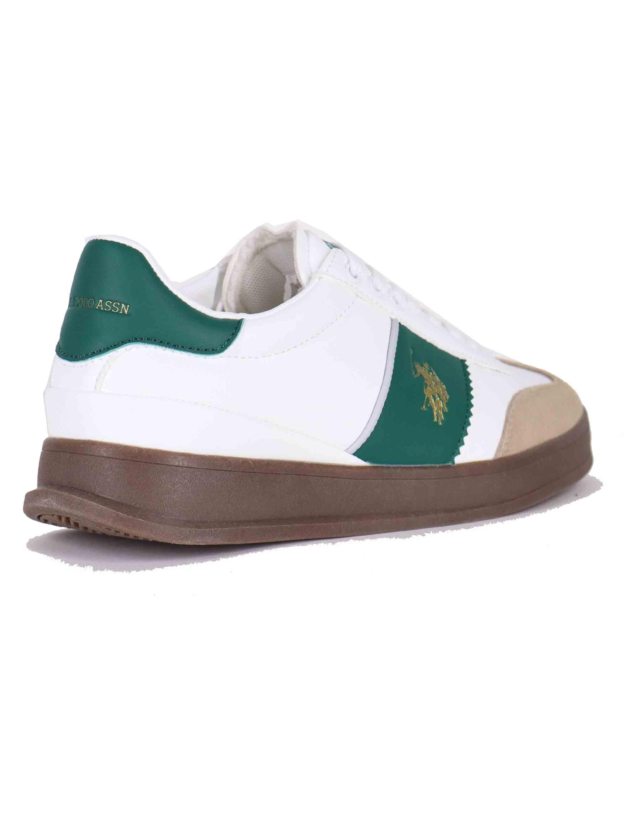 Sneakers uomo in eco pelle bianca CAMPY001M GRE01 U.S. Polo Assn. 