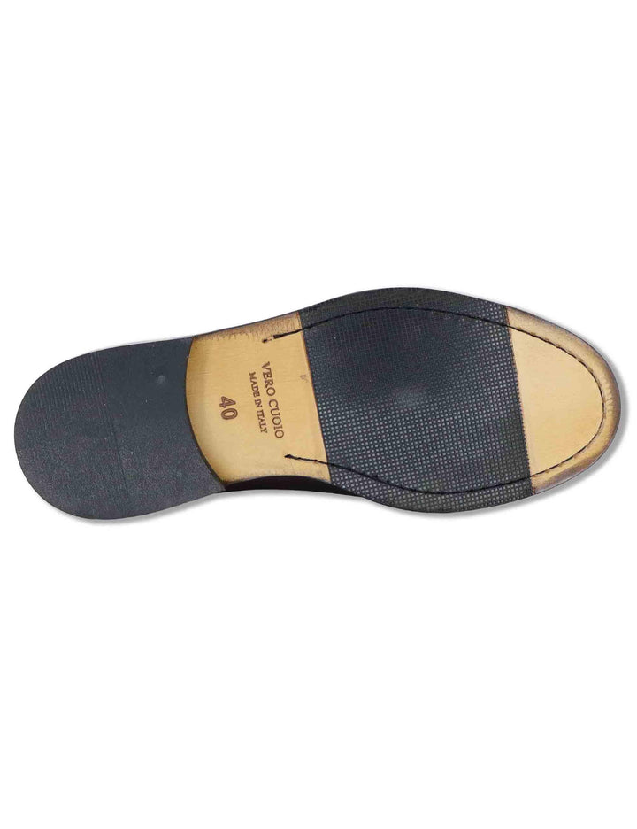Stringate uomo in pelle marrone con suola in cuoio e gomma cucita SPDU603 014 Spatarella 