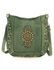 Borse Nora in pelle verde con borchie e tracolla Donna C035340ND X3037 C3038