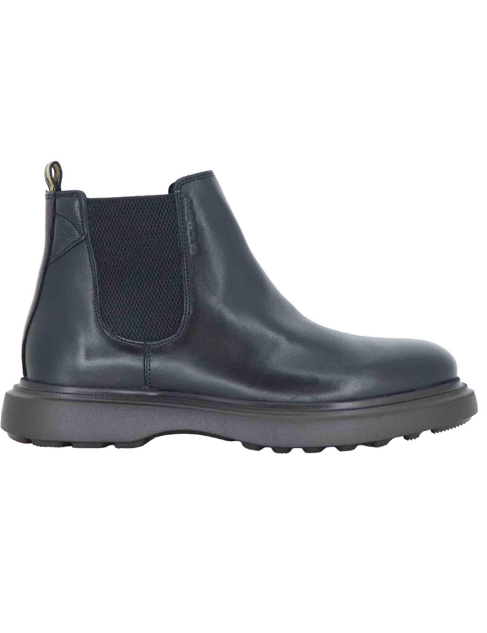 Stivaletti uomo in pelle nera con suola ultra light 14019 6583AM Ambitious 