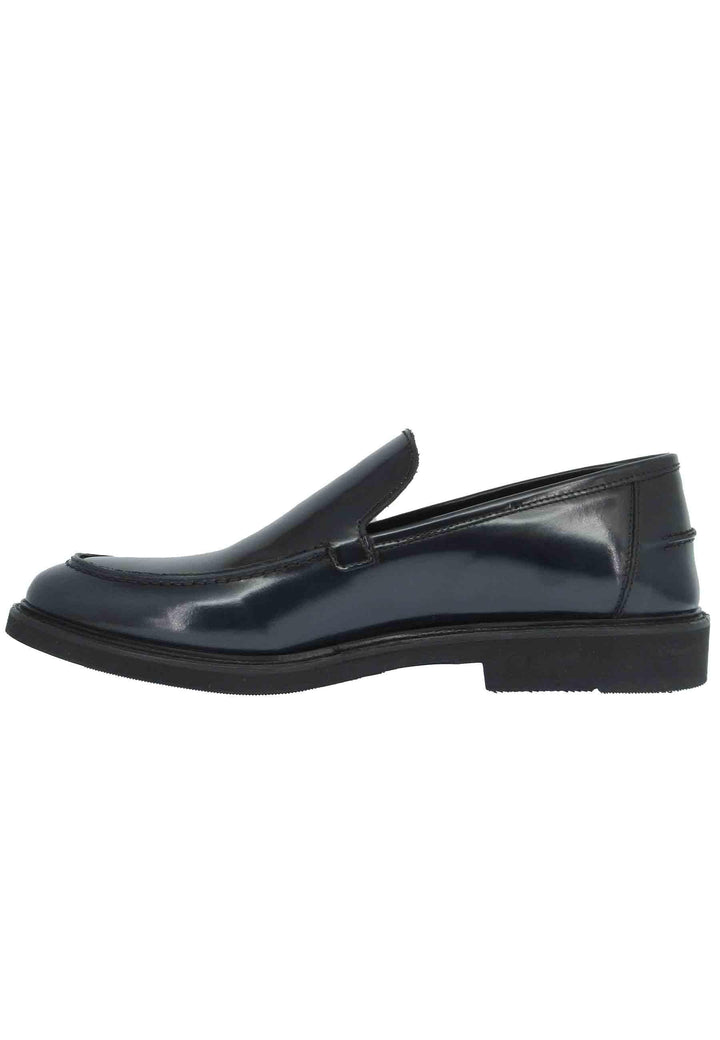 Mocassini uomo in pelle blu lucida con suola in gomma ultra light AWARD 5 L002 Rogal's 