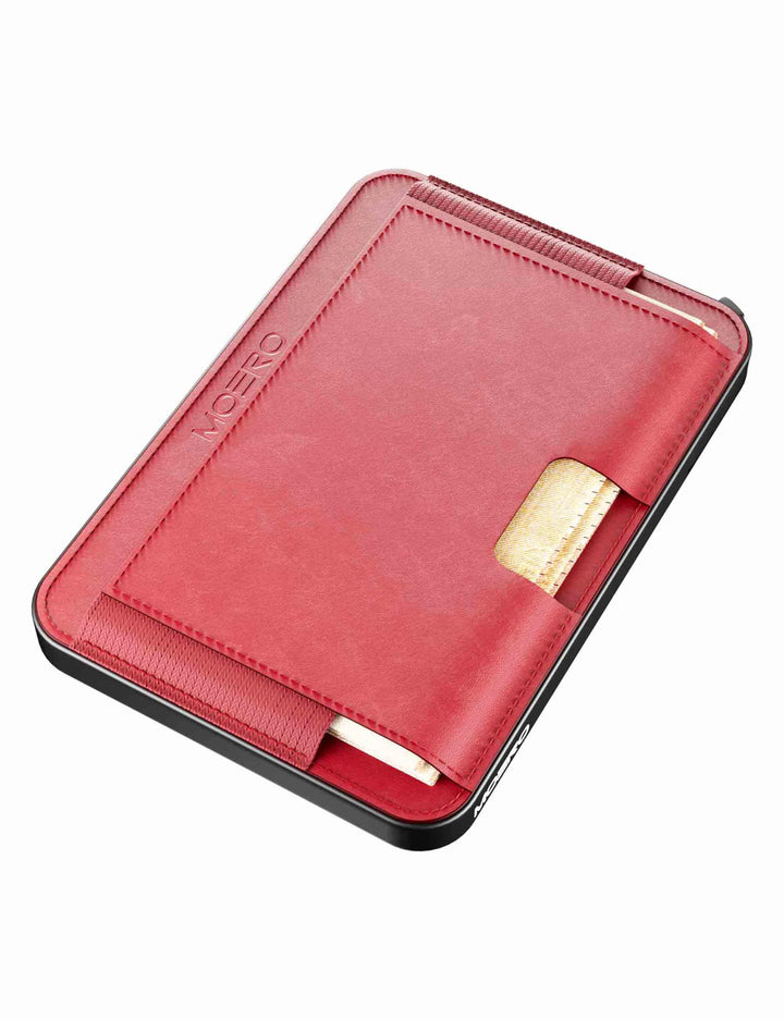 Portafogli in pelle rossa con calamita M2 HDPE RED Moero 