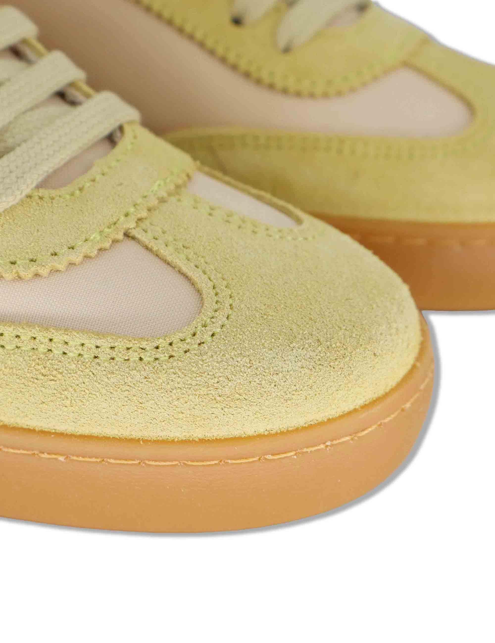 Sneakers donna Berlin in pelle beige con riporti in contrato 1126230 23_Vainilla Victoria 