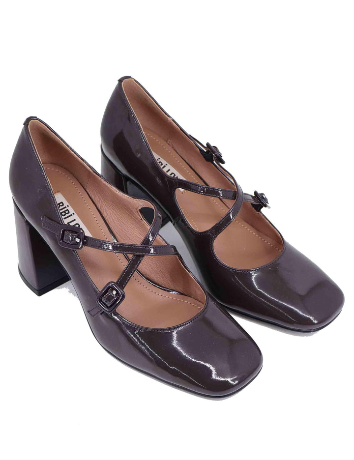 Decollete donna Cardiff in vernice marrone tacco alto 636Z20VK 90 Bibi Lou 