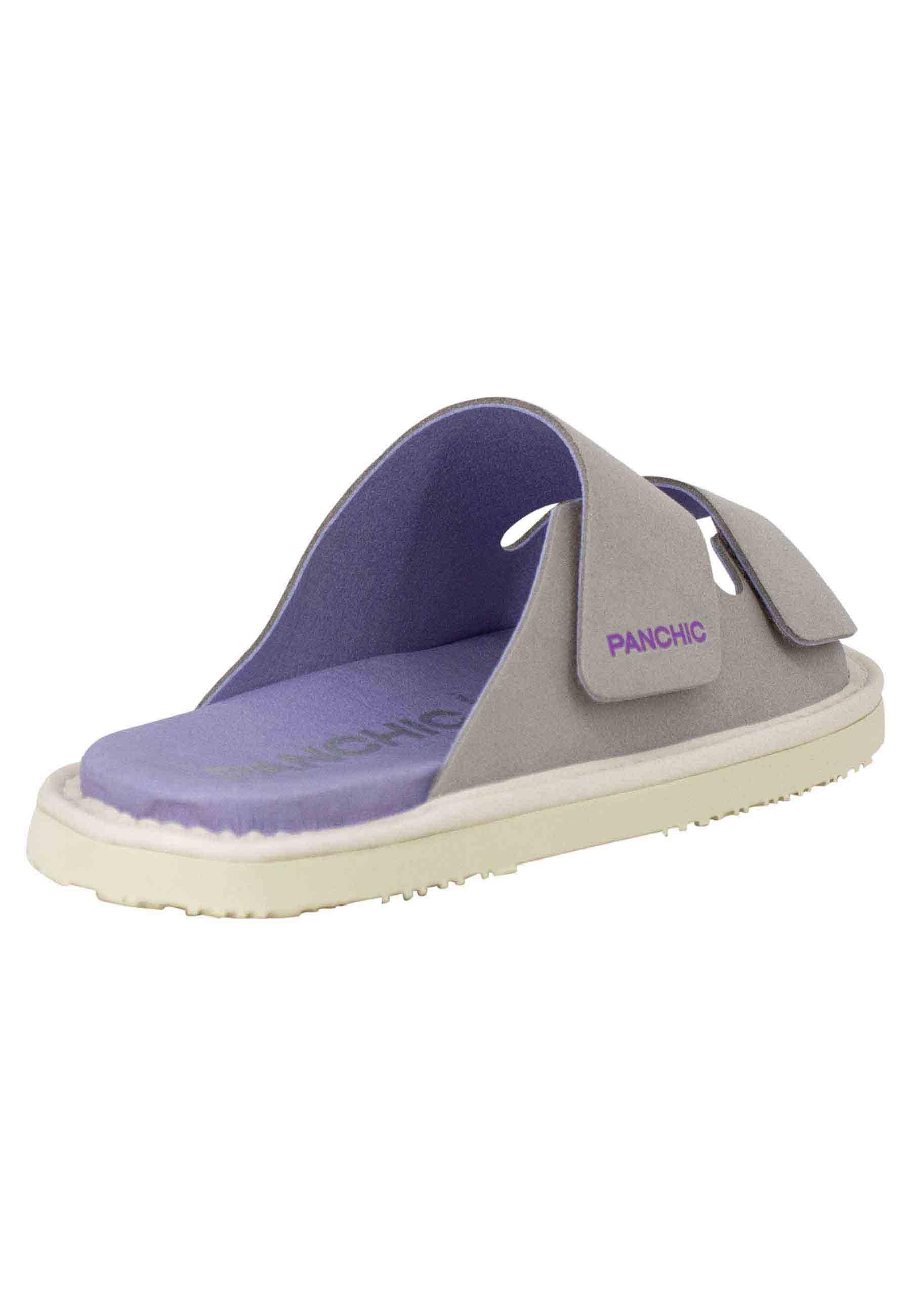 Sandali donna a doppia fascia in tessuto grigio fondo gomma 0009V001 P65 W003G Panchic 