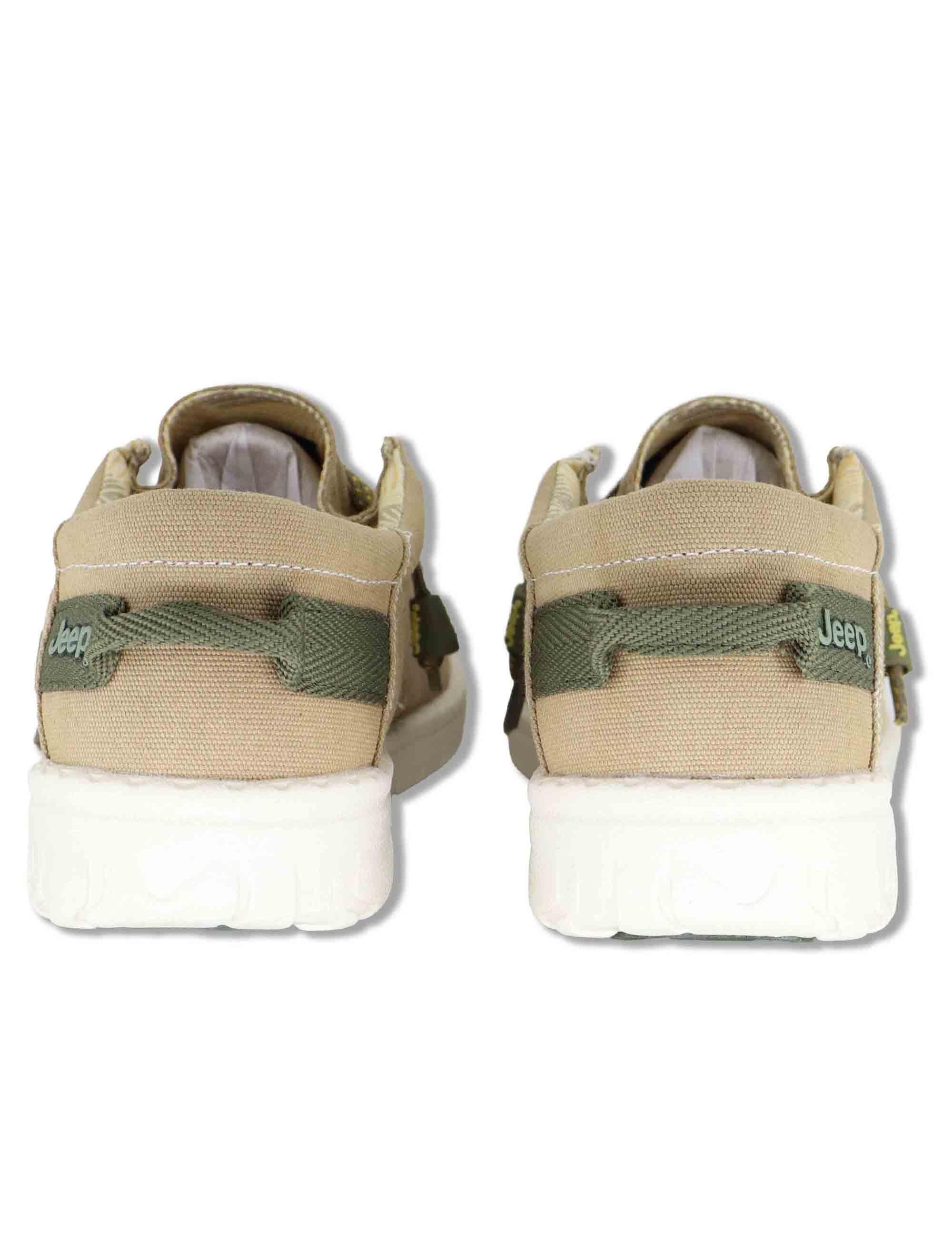 Sneakers uomo Samoa Walllabee Cvs in canvas whashed riciclato verde JM61110A 036 Jeep 