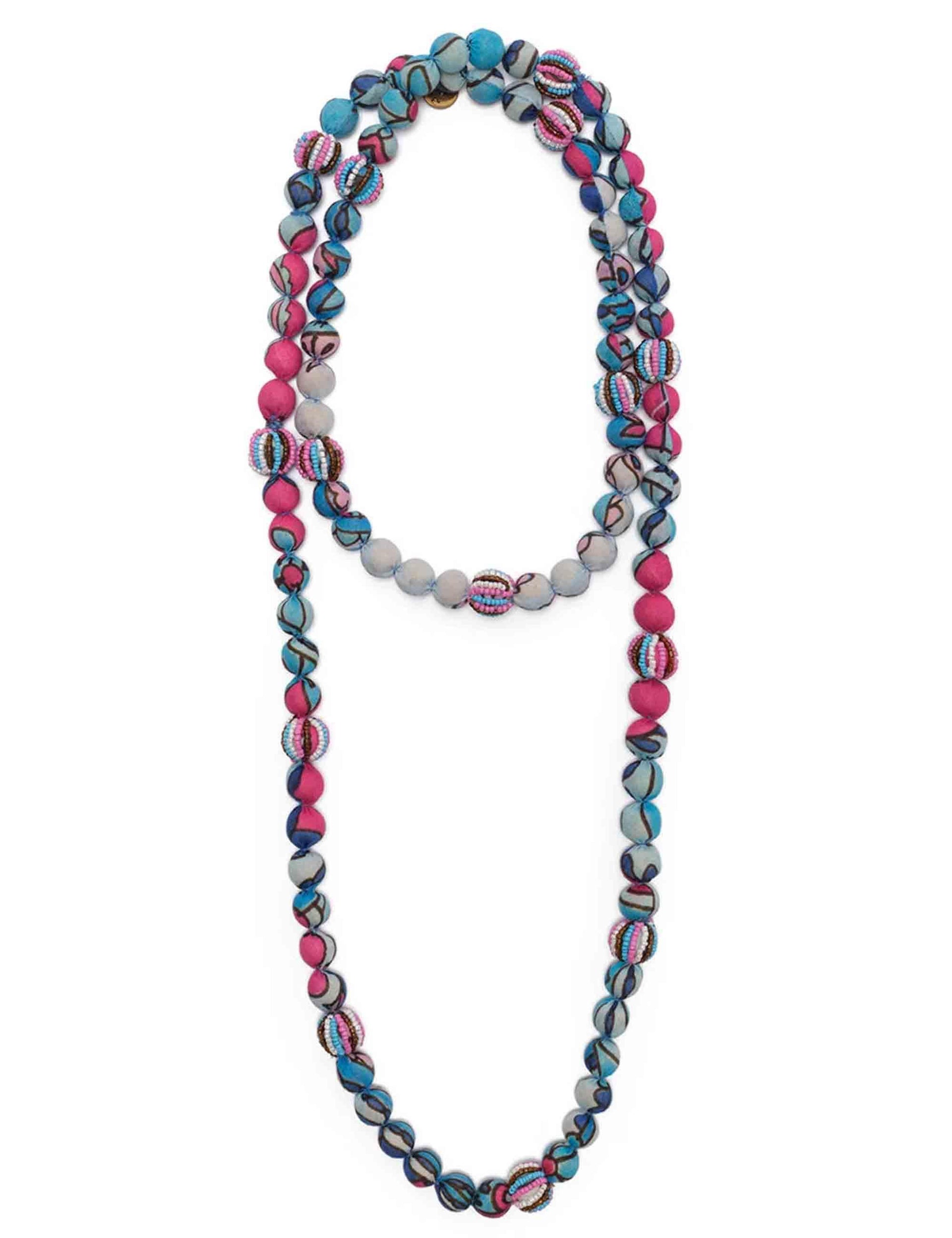 Collane donna Sunset Paisley in perle azzurre TC053292074 A8185 Maliparmi 