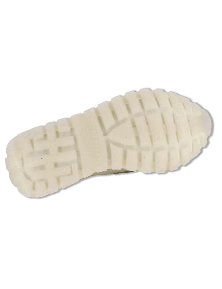 Mocassini donna in tessuto e pelle off white con suola running HV264857 PANNA Hispanitas 