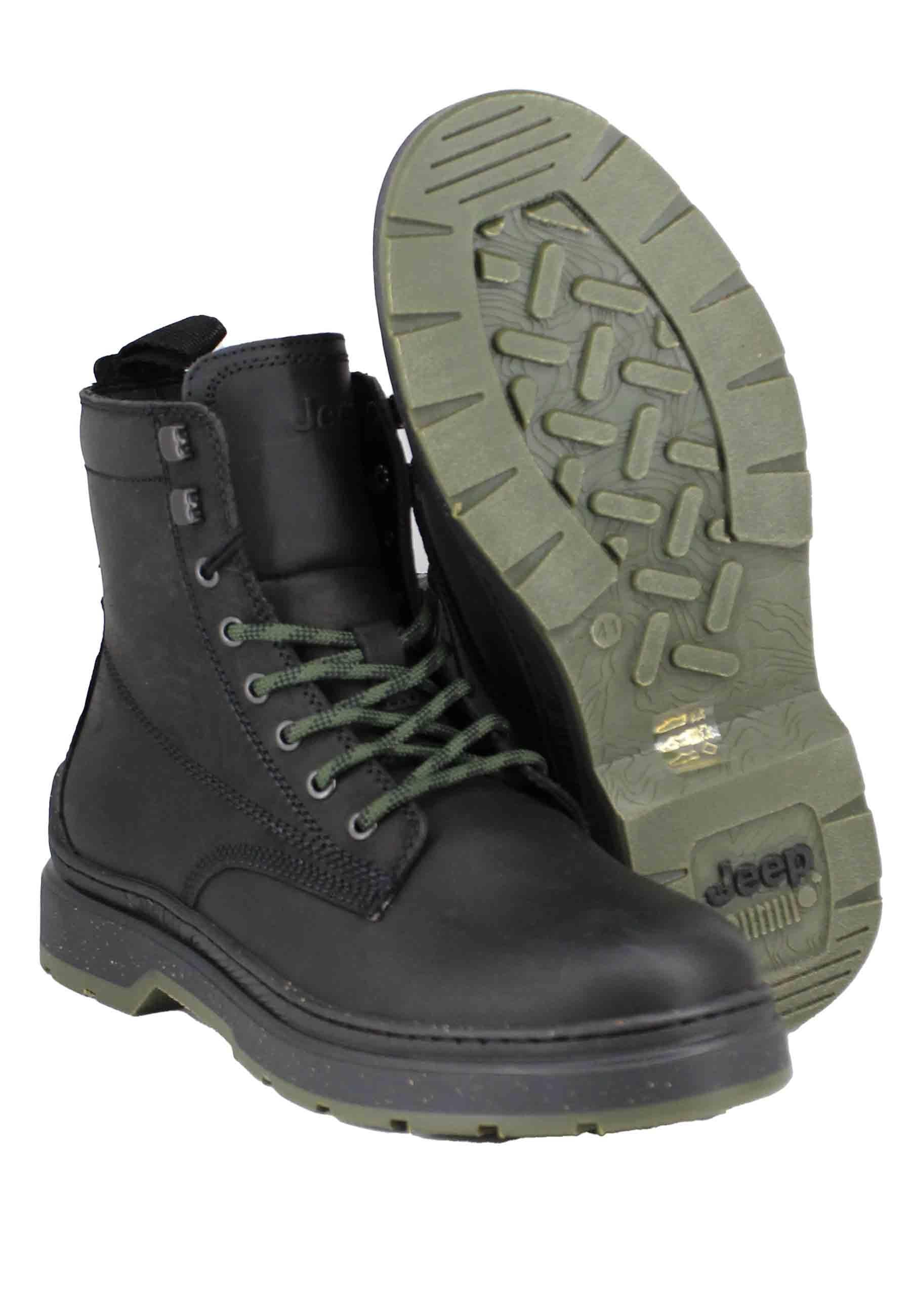 Stivaletti anfibi uomo in pelle vintage nera Red Rock Boot JM32182A 062 Jeep 