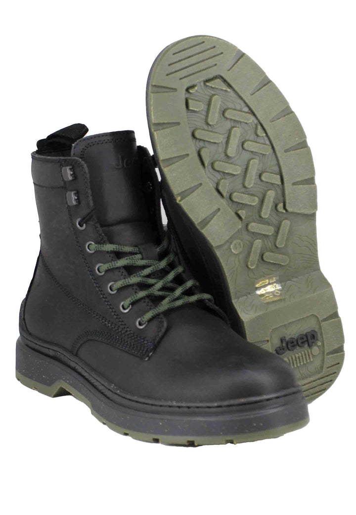 Stivaletti anfibi uomo in pelle vintage nera Red Rock Boot JM32182A 062 Jeep 