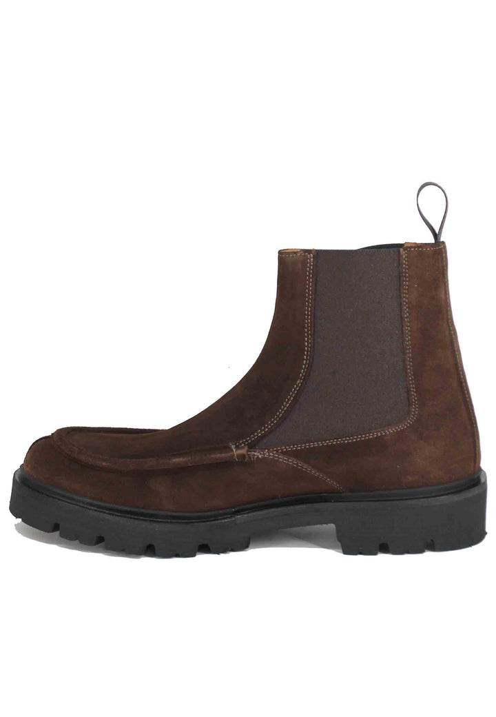 Stivaletti beatles uomo in camoscio testa di moro con vaschetta cucita MUND 31 013 Rogal's 